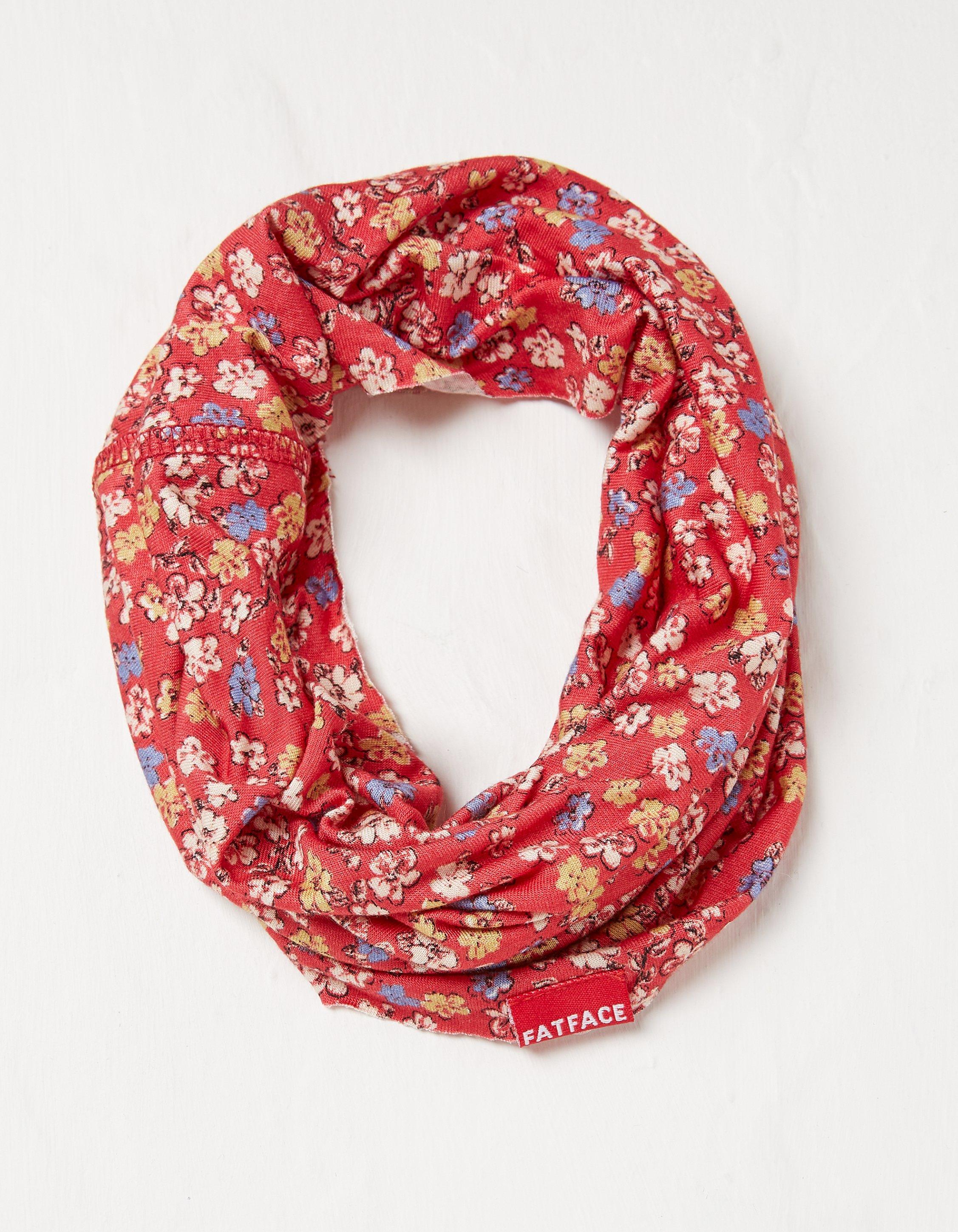 Red store snood scarf