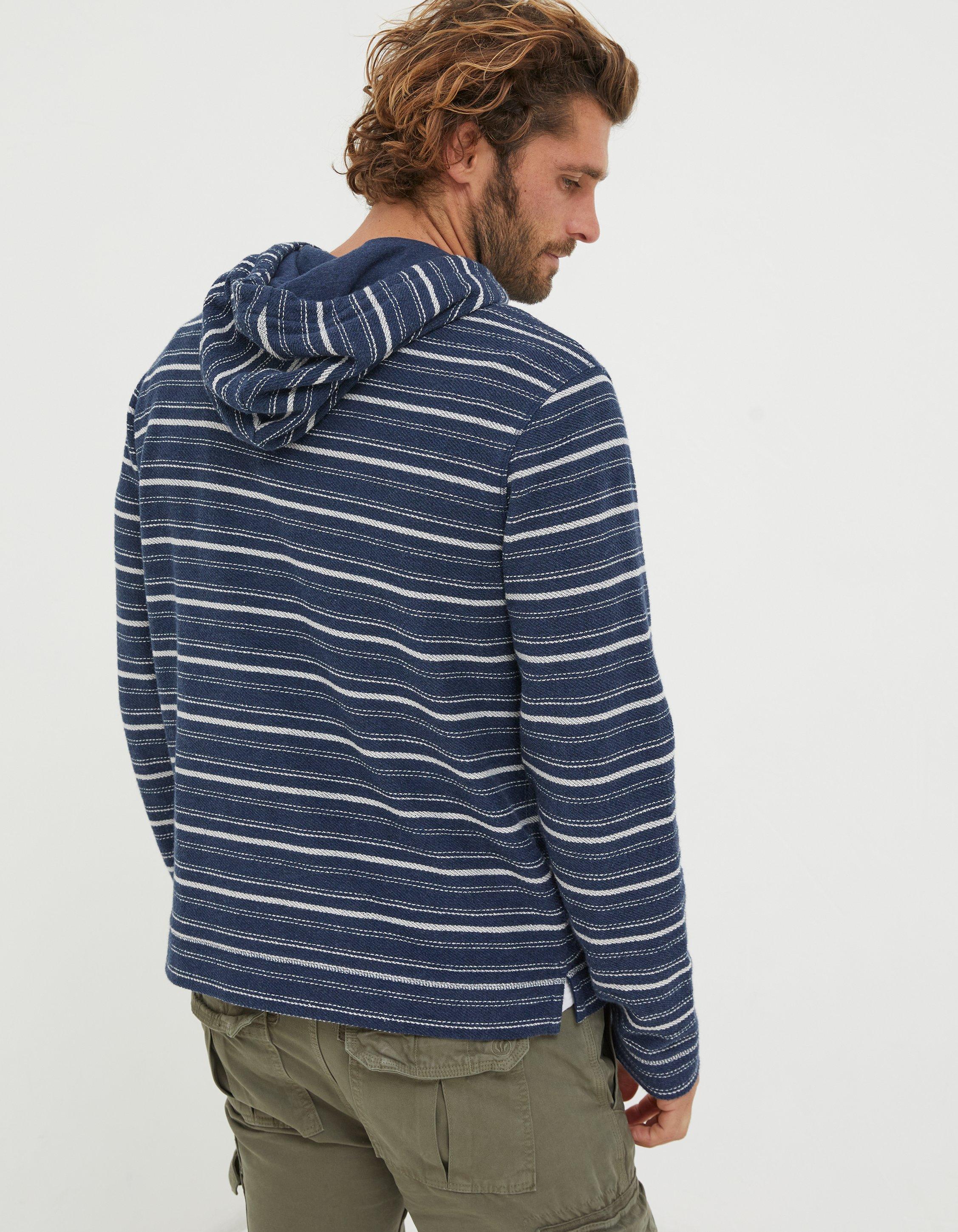 Men's striped outlet zip up hoodie