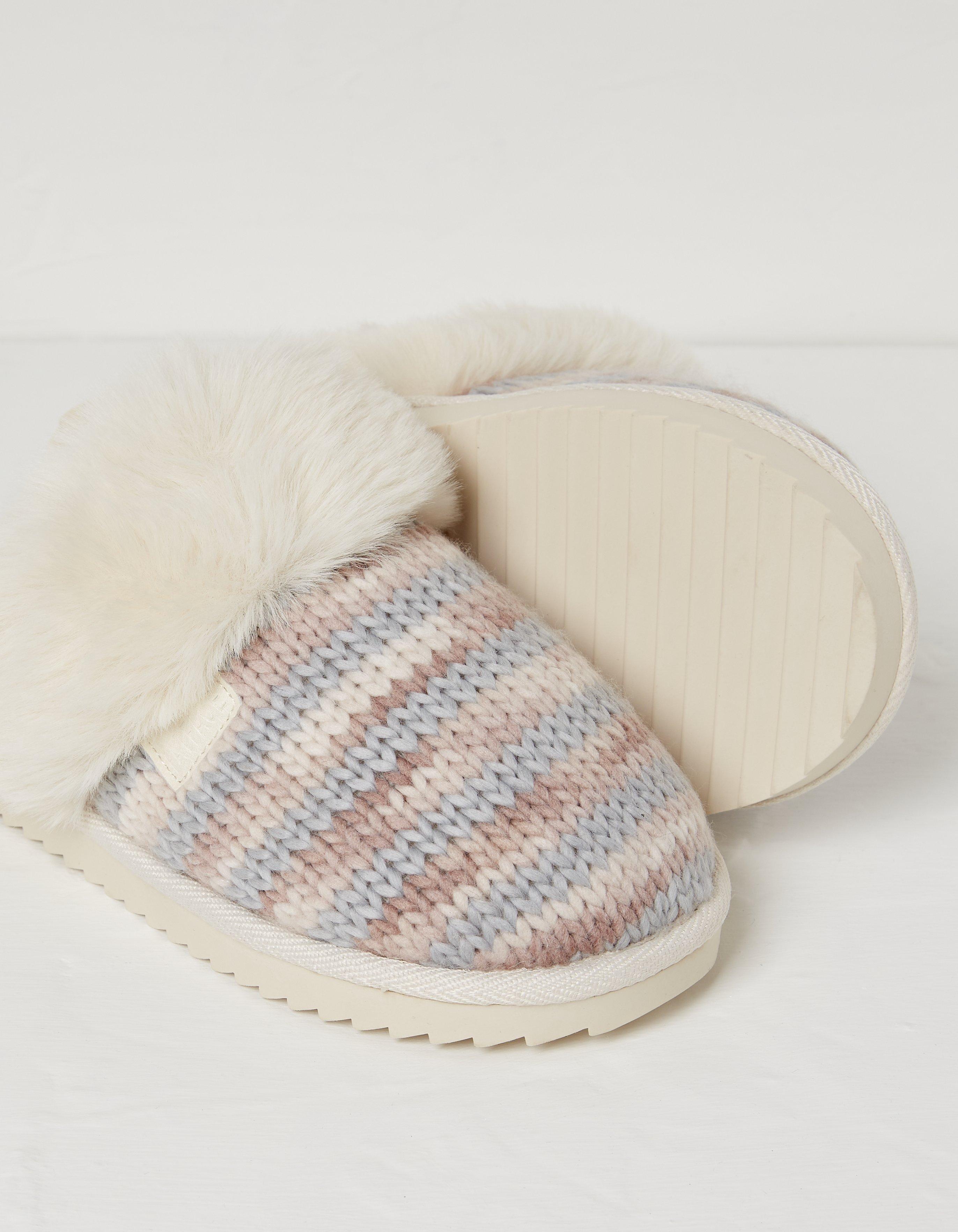 Knitted mule sale slippers