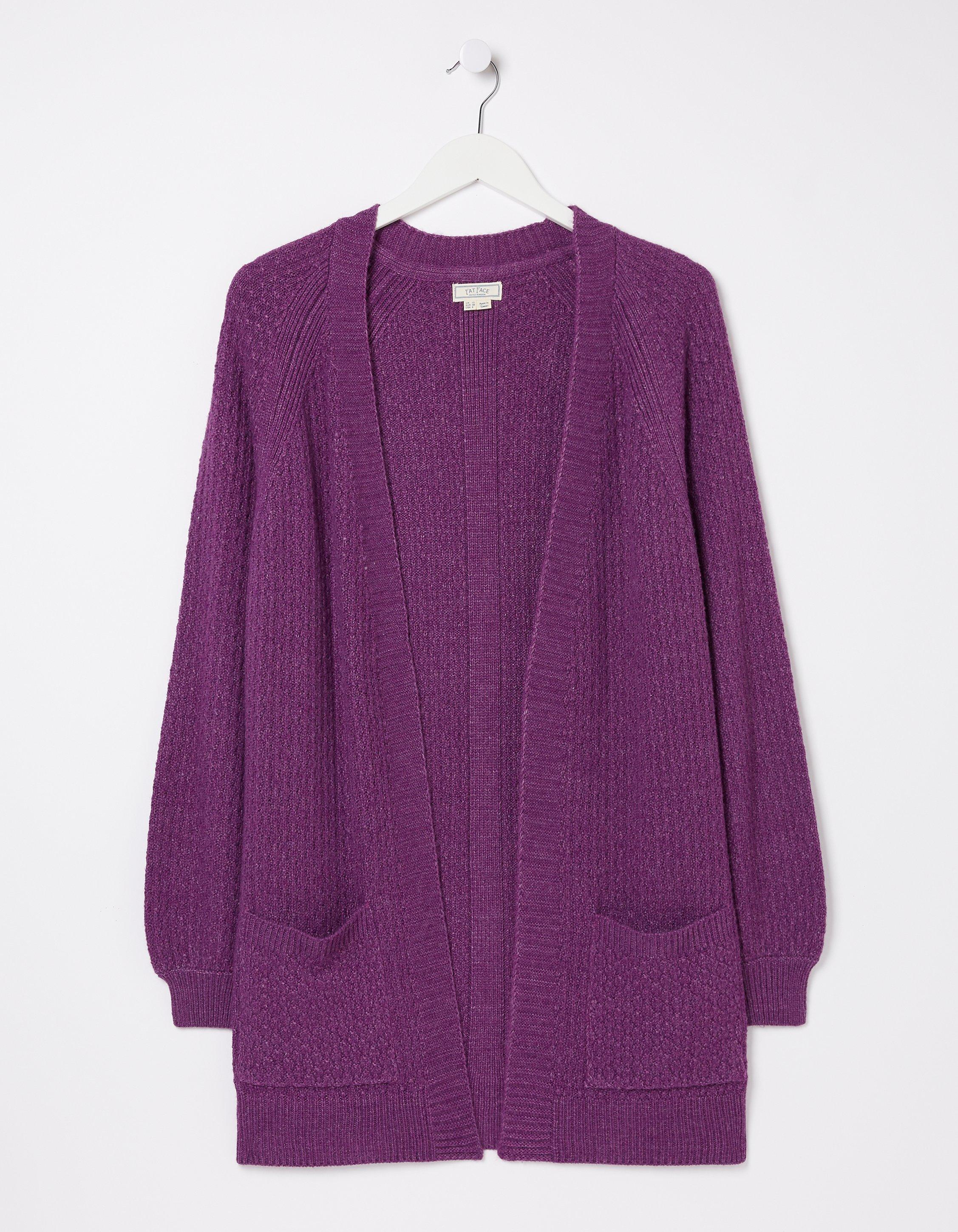 fathom カーディガン-Fm_un Cardigan PURPLE-季節感冬 - カーディガン