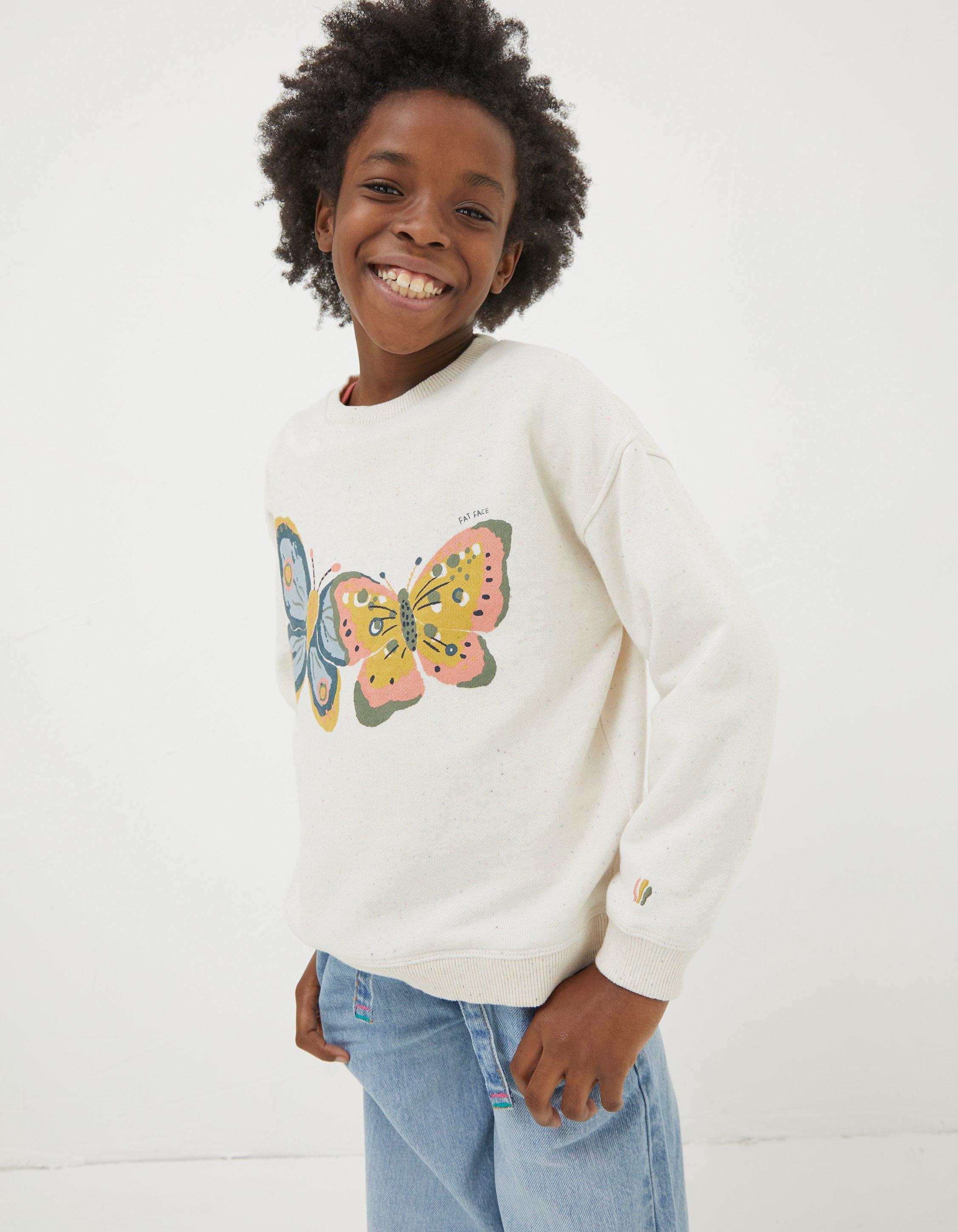 Butterfly sweatshirt white new arrivals