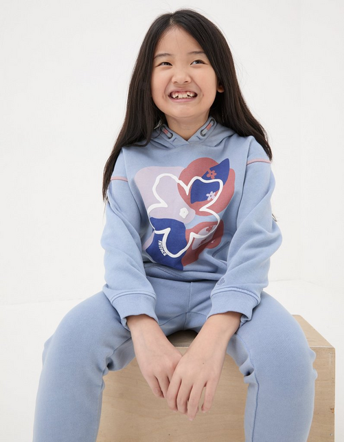 Kid’s Abstract Floral Popover Hoodie