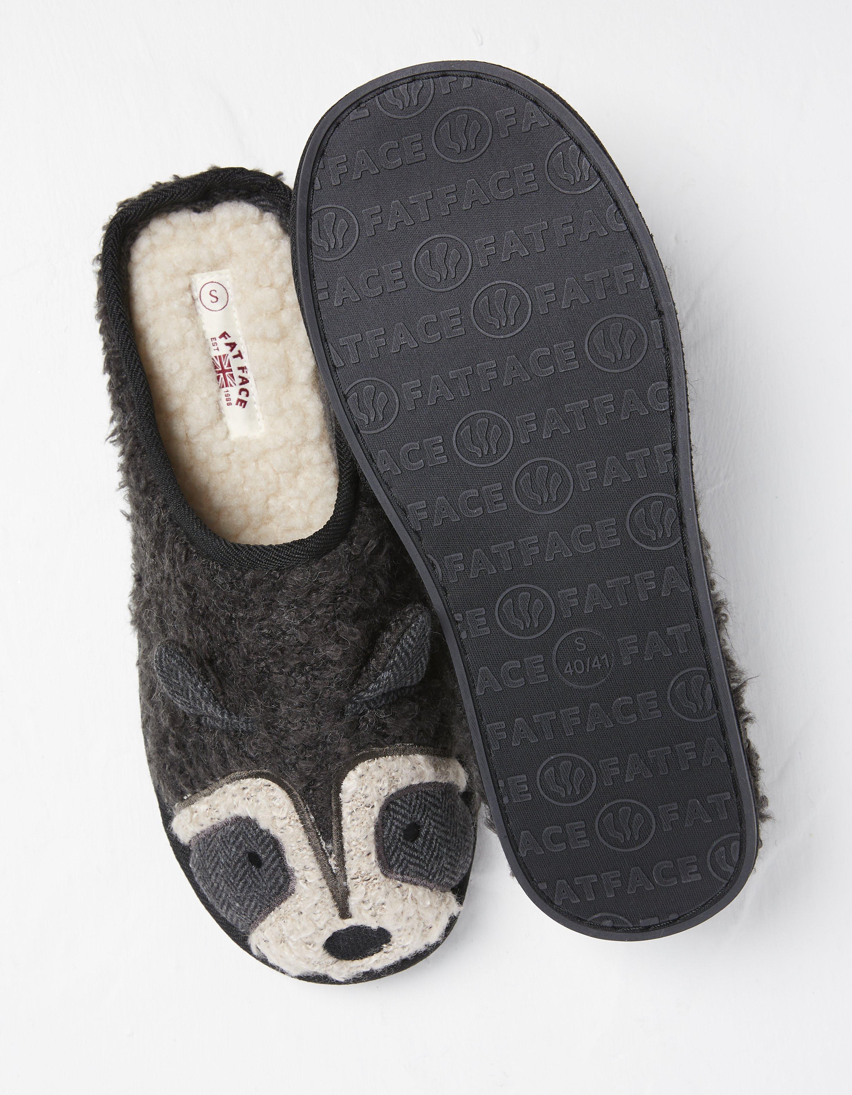 Fat face badger online slippers