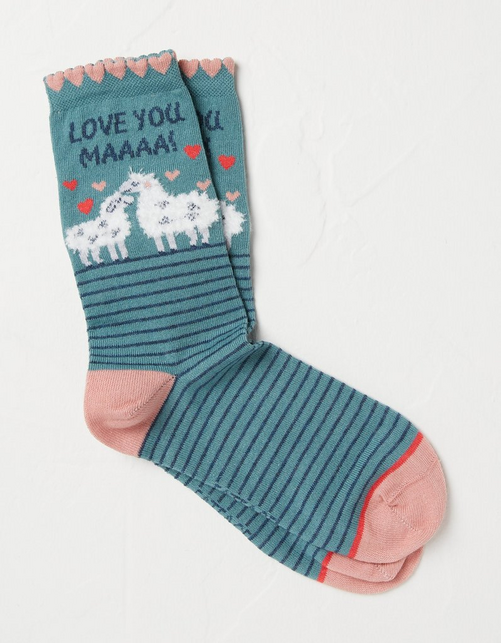1 Pack Love You Ma Socks