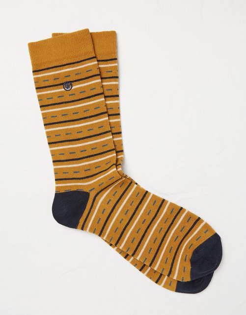 Mens 1 Pack Stuart Fine Stripe Socks