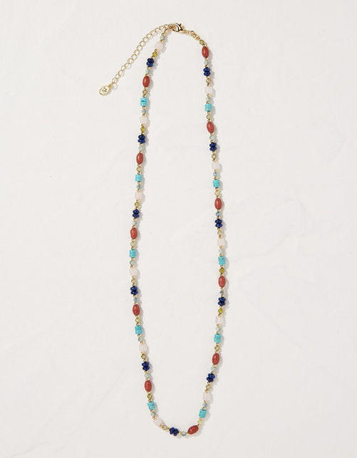 Stone And Bead Necklace