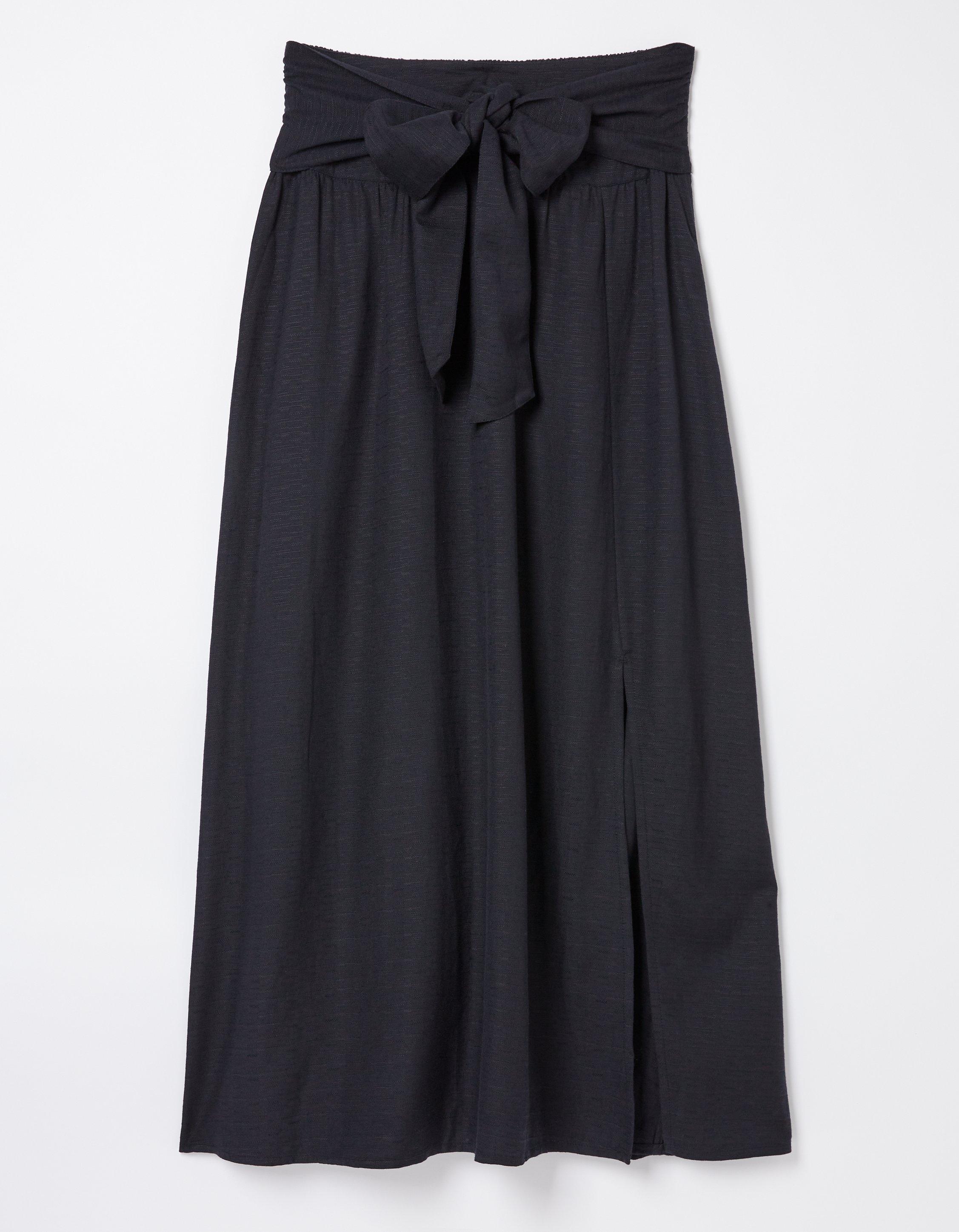 Black Pleated Midi Skirt (3103351)