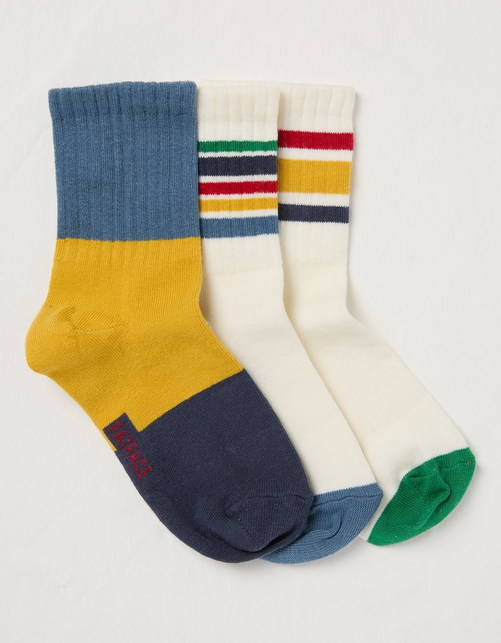 Kid’s 3 Pack Stripe Sport Socks