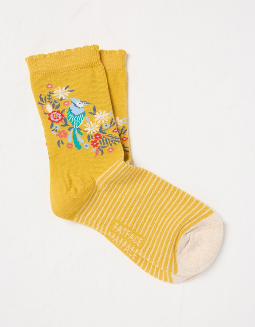 Kid’s 1 Pack Floral Bird Sock
