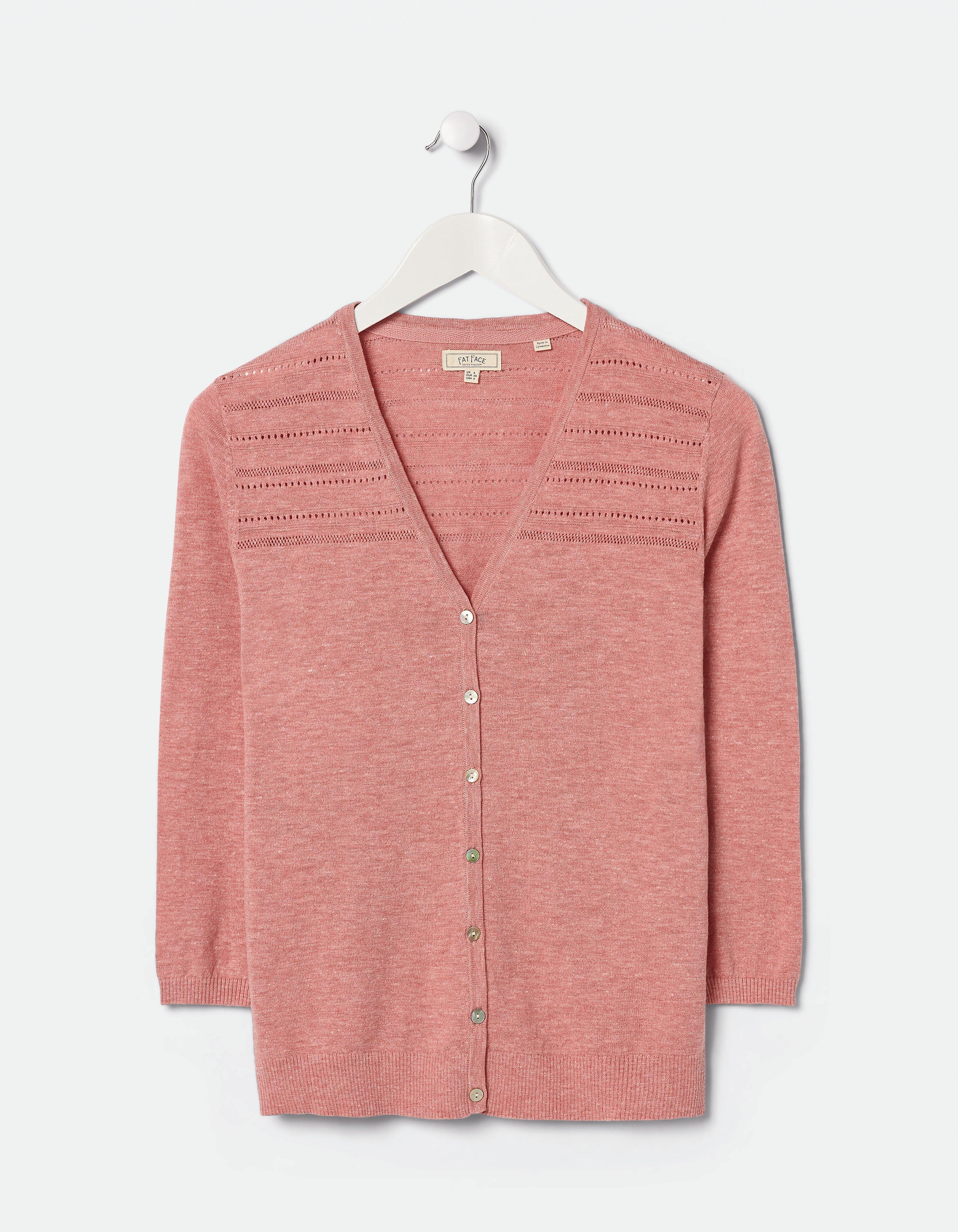 Rose Organic Cotton Rose Cardigan Knitwear FatFace