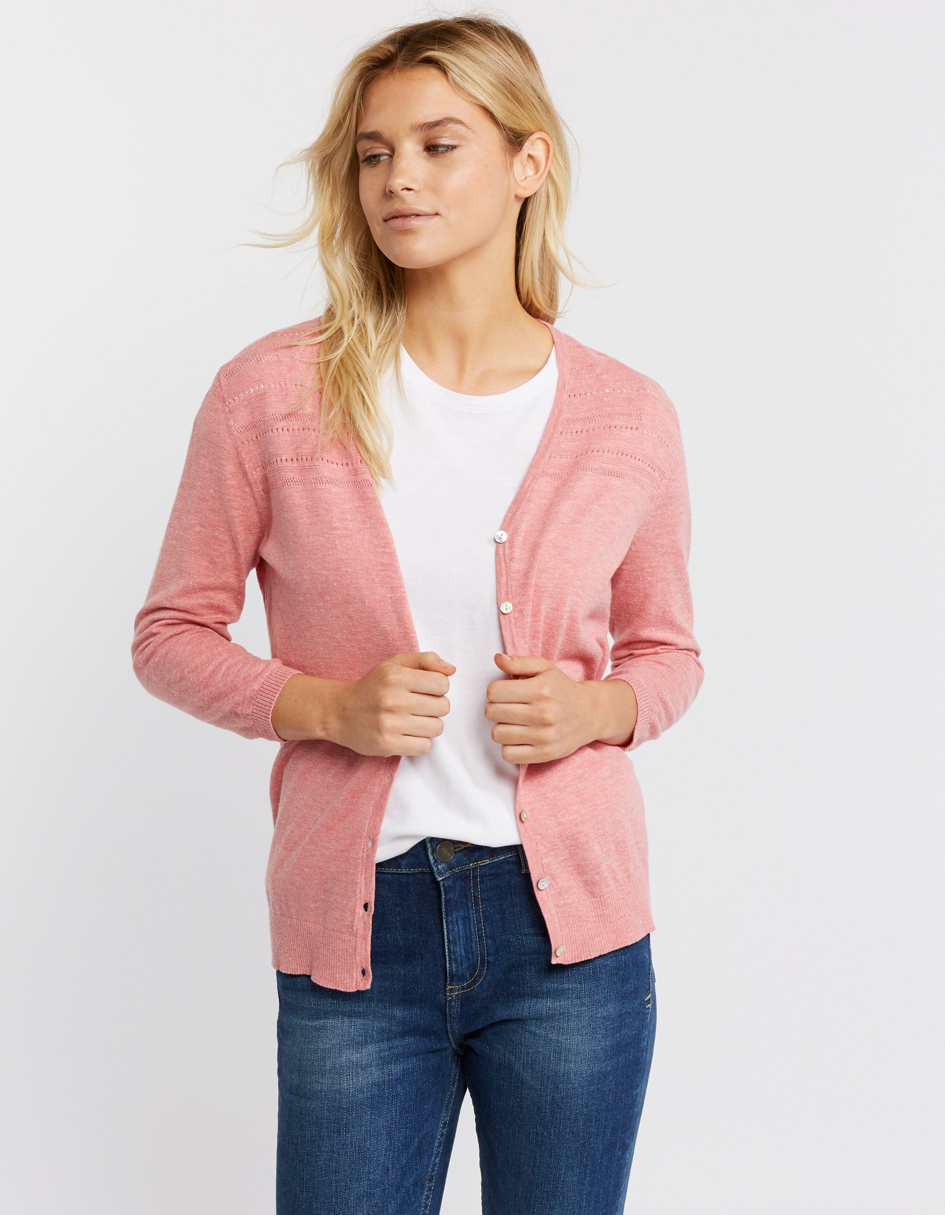 Fat face organic shop cotton rose cardigan