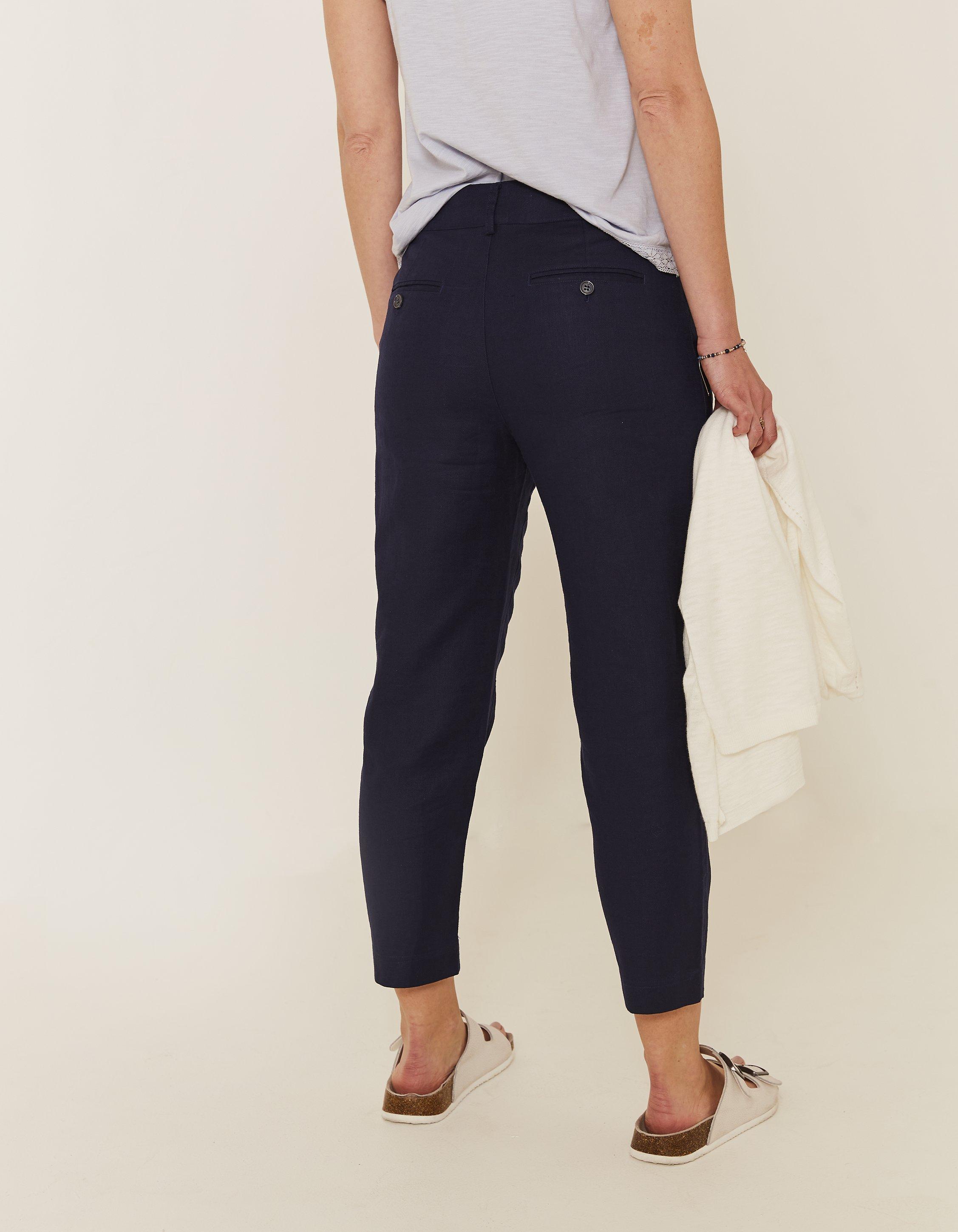 Linen-blend Tapered Pants