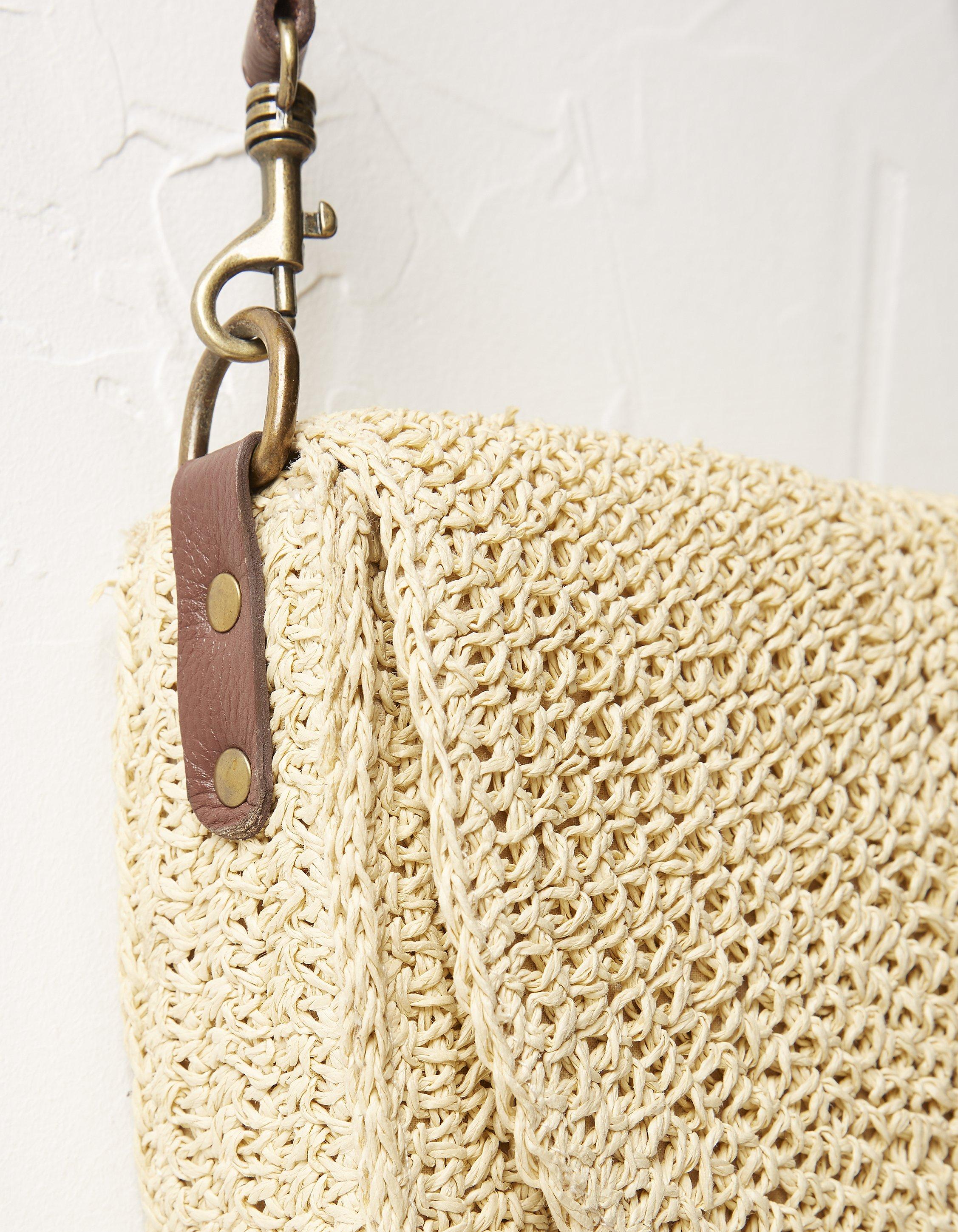 Mini Straw Rounded Crossbody Bag Bags in Natural - Get great deals at  JustFab