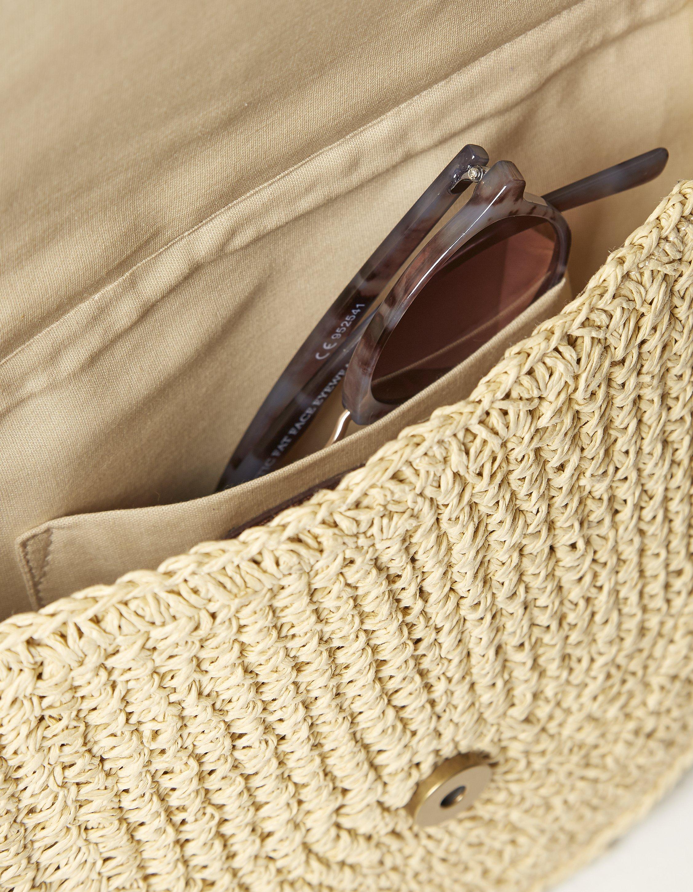 Natural Straw Mini Crossbody Bag, Bags & Wallets