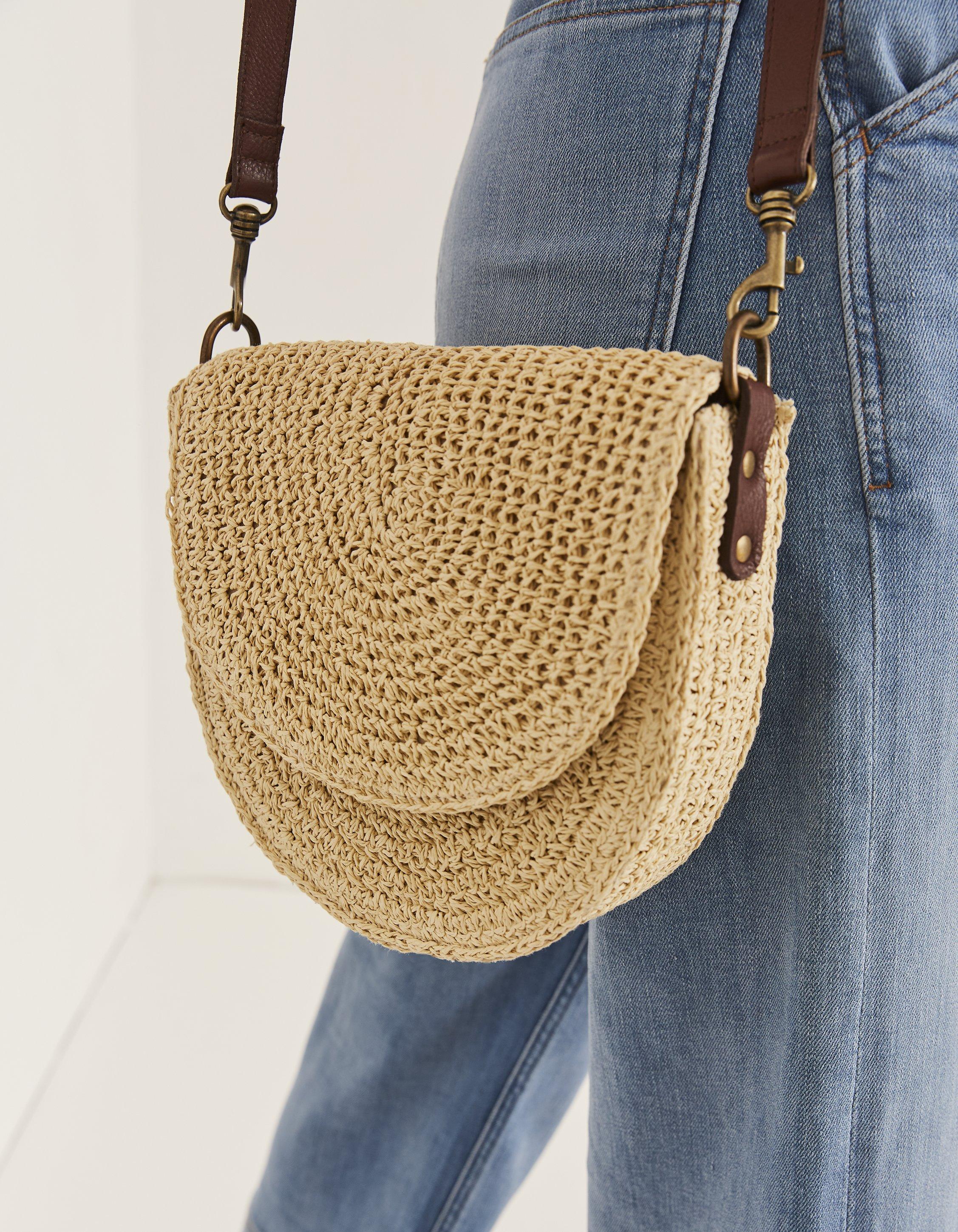 Straw Mini Crossbody Bag