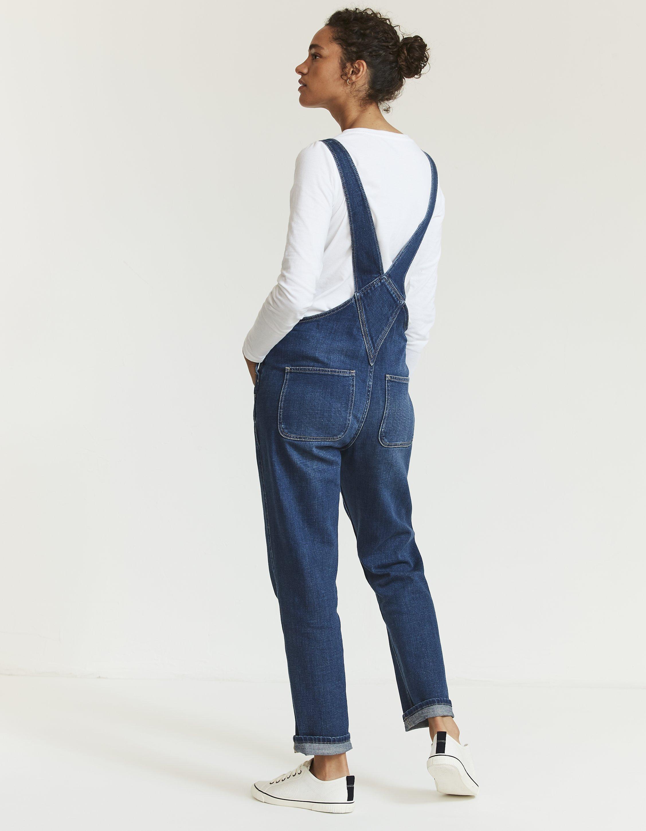Washed Straight Leg Dungarees