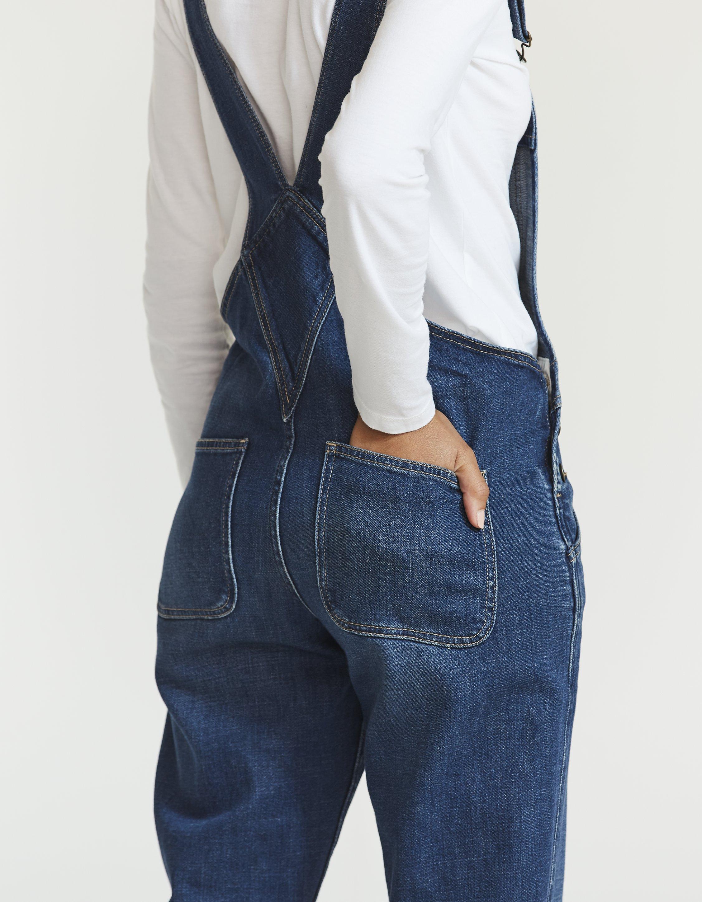 Mid Wash Dungarees