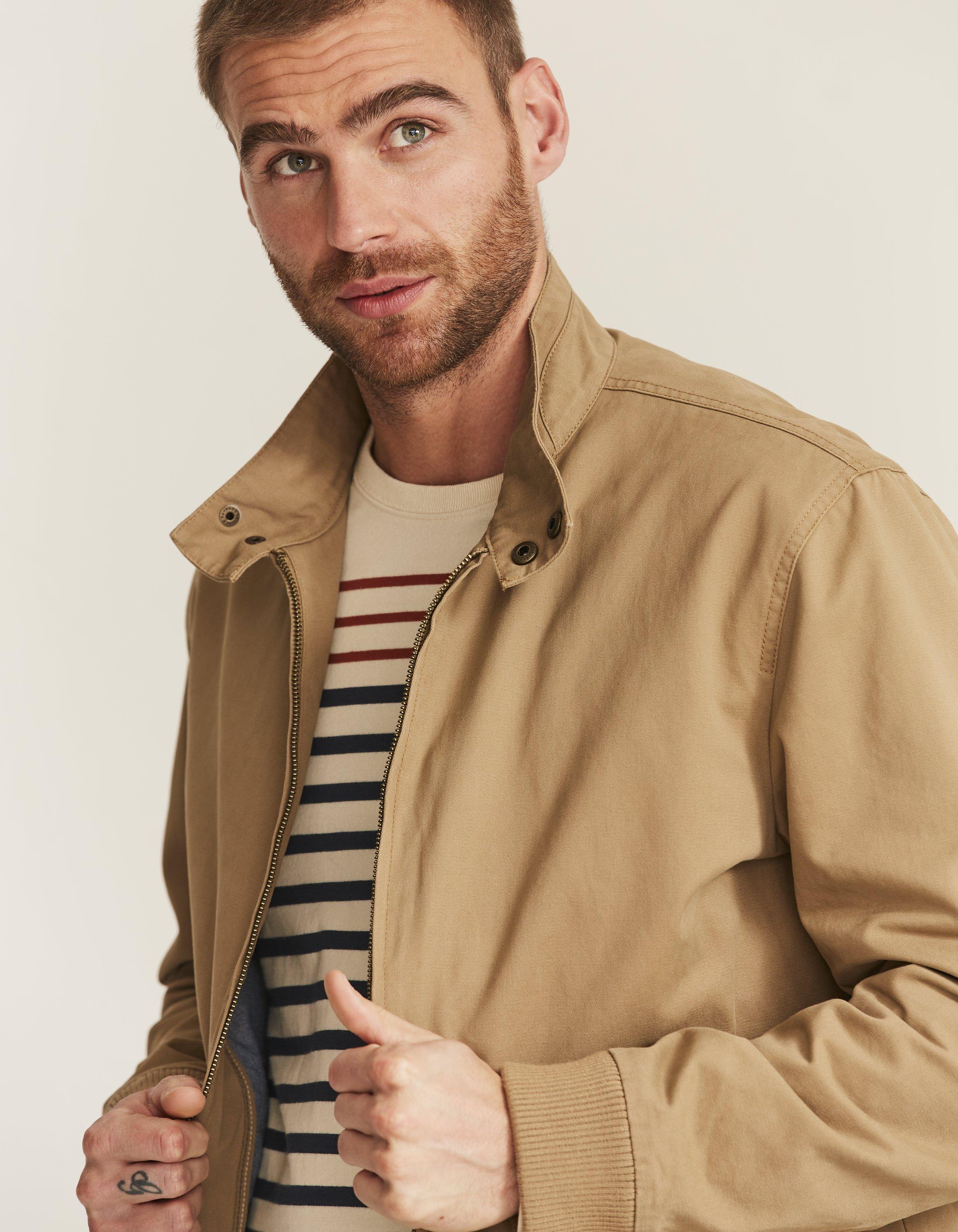 Mens tan sale harrington jacket