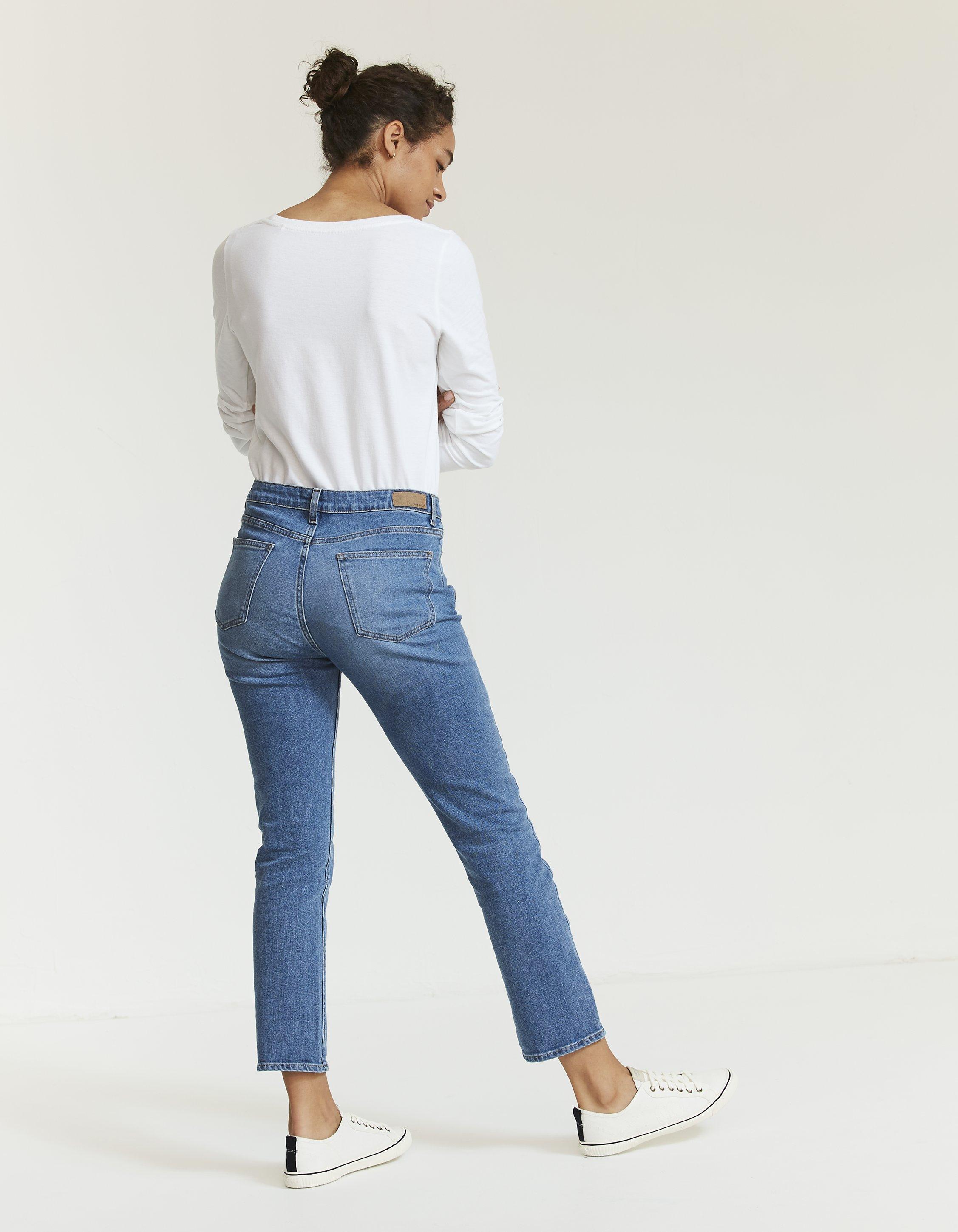High Rise Girlfriend Ankle Skinny Jeans