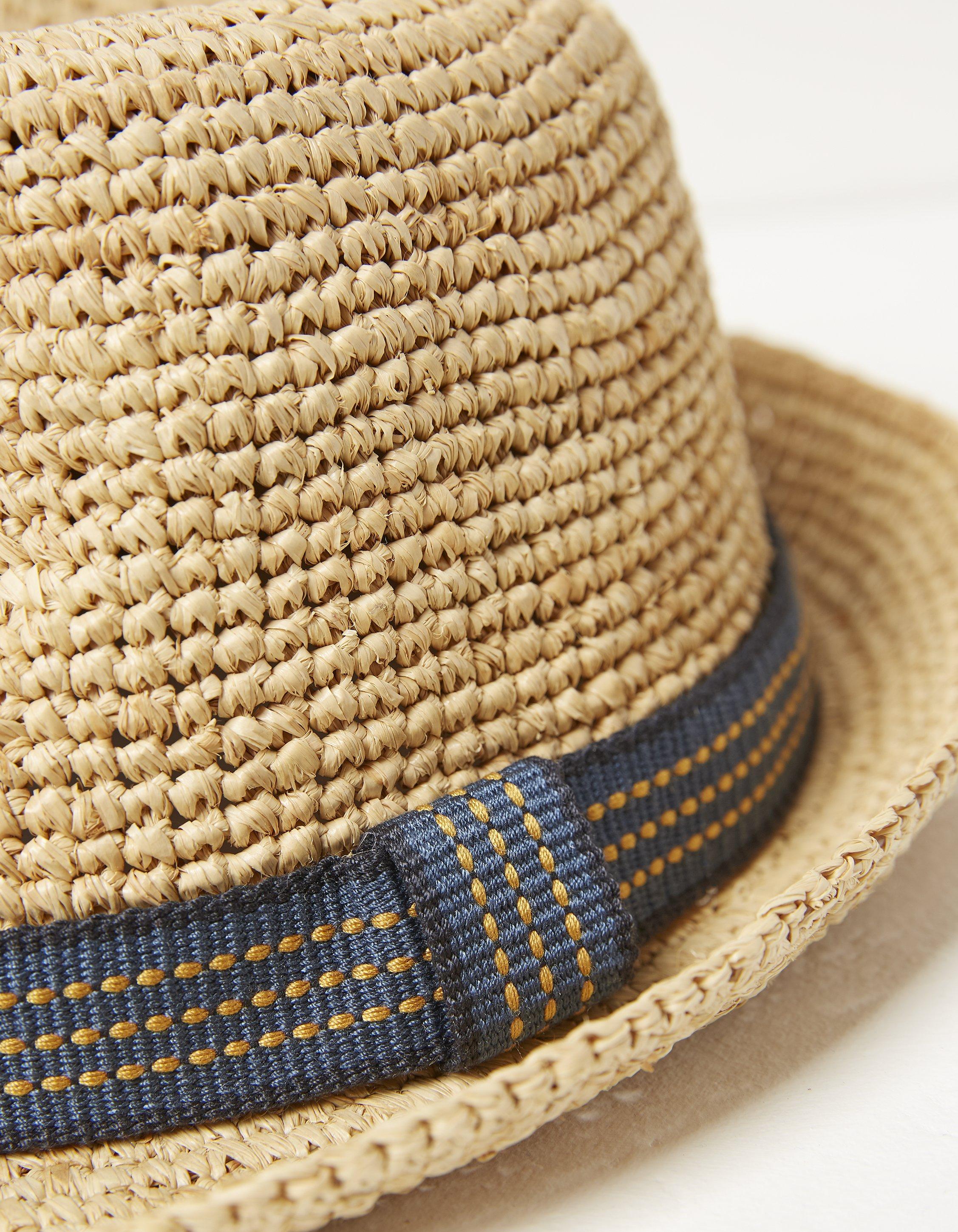 trilby hat in straw