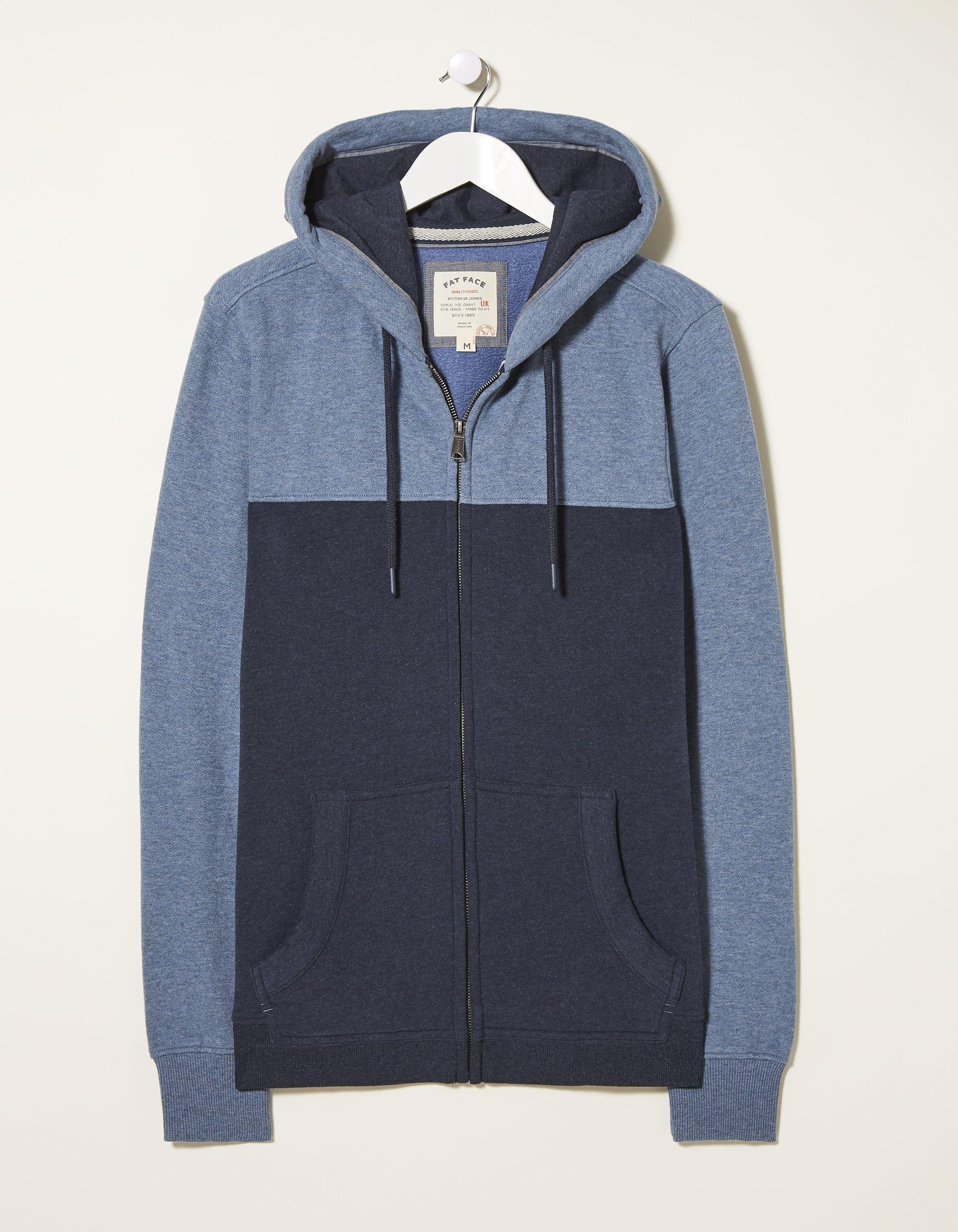 Wells Stripe Zip Thru Hoodie