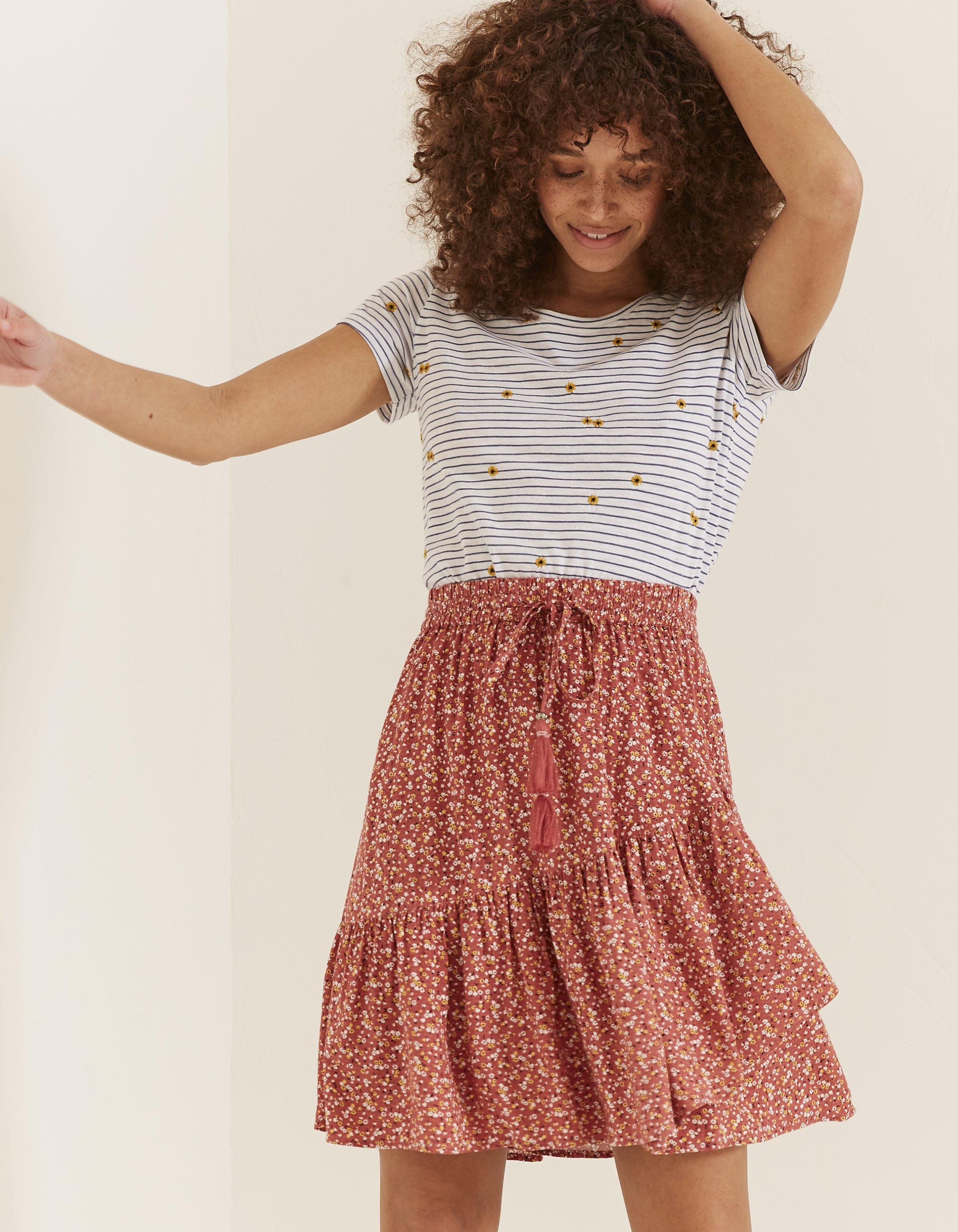 fatface gingham skirt