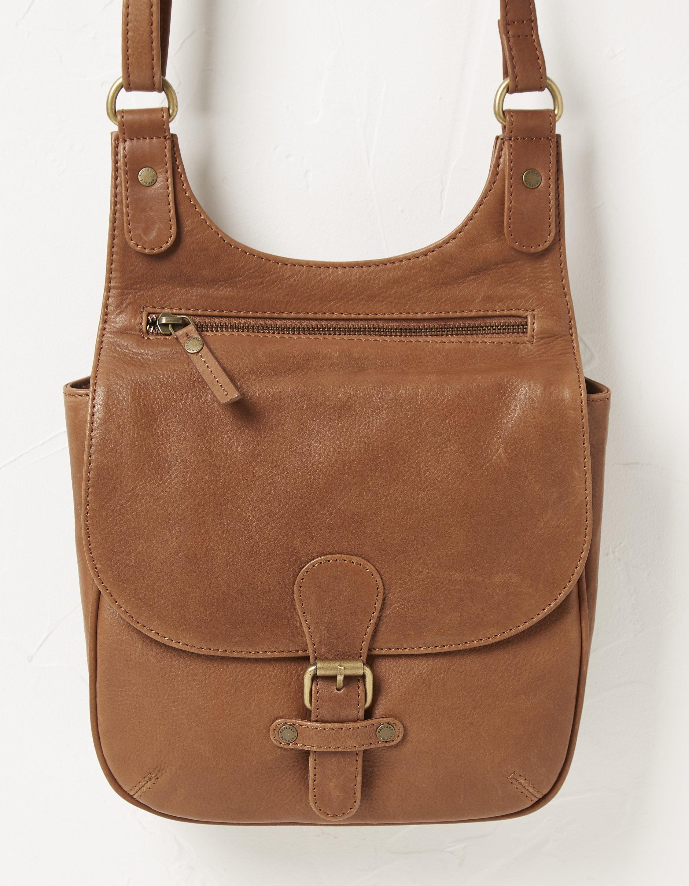 A.N.A. Crossbody Purse Handbag Bag Zipper Brown