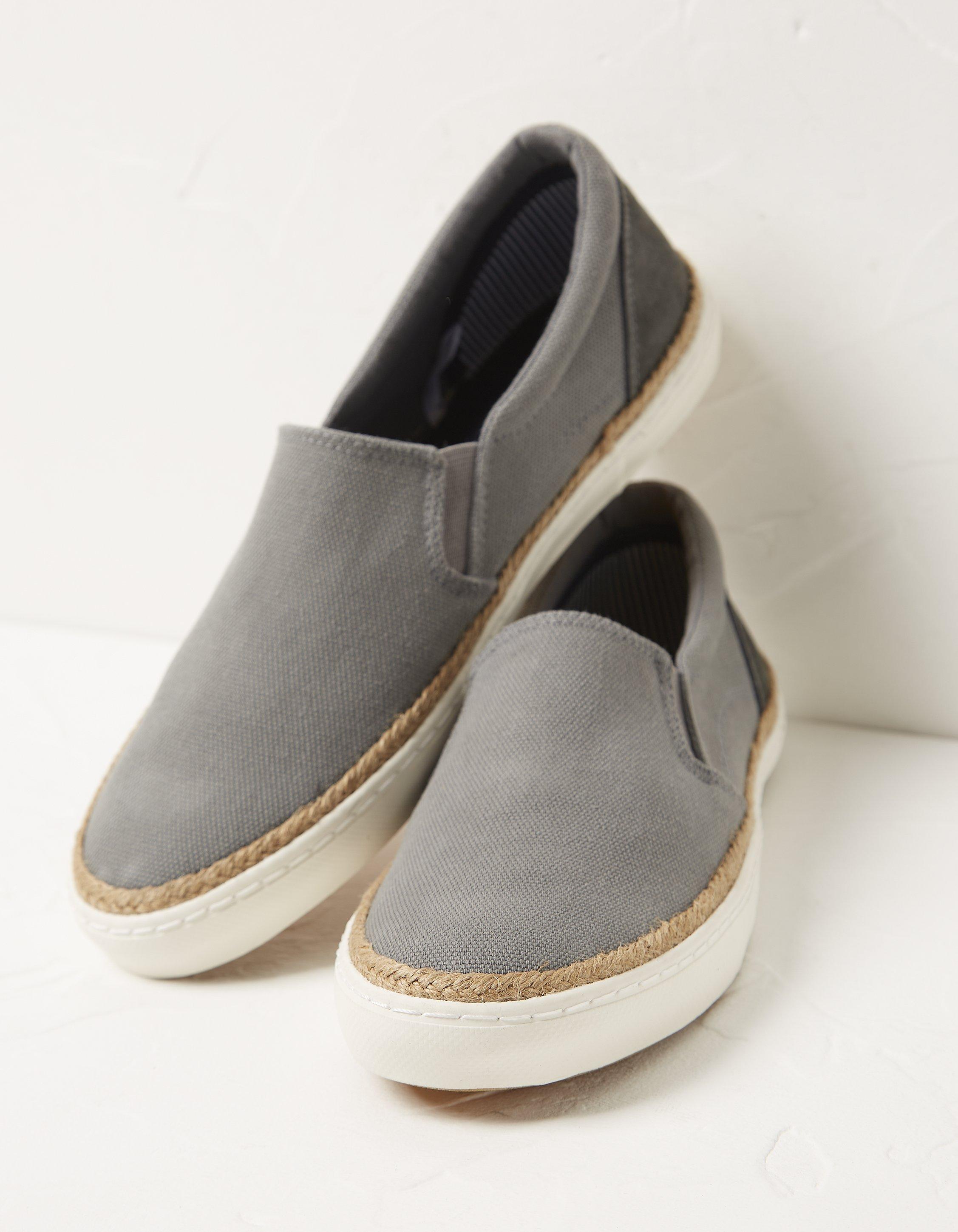 Mens grey store slip on trainers