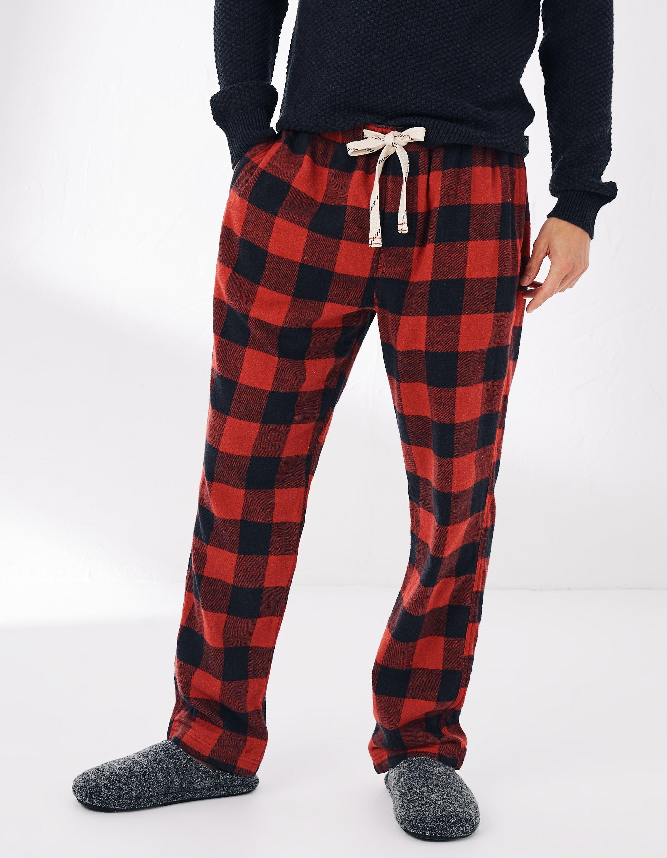 Mens red checked pyjama bottoms new arrivals