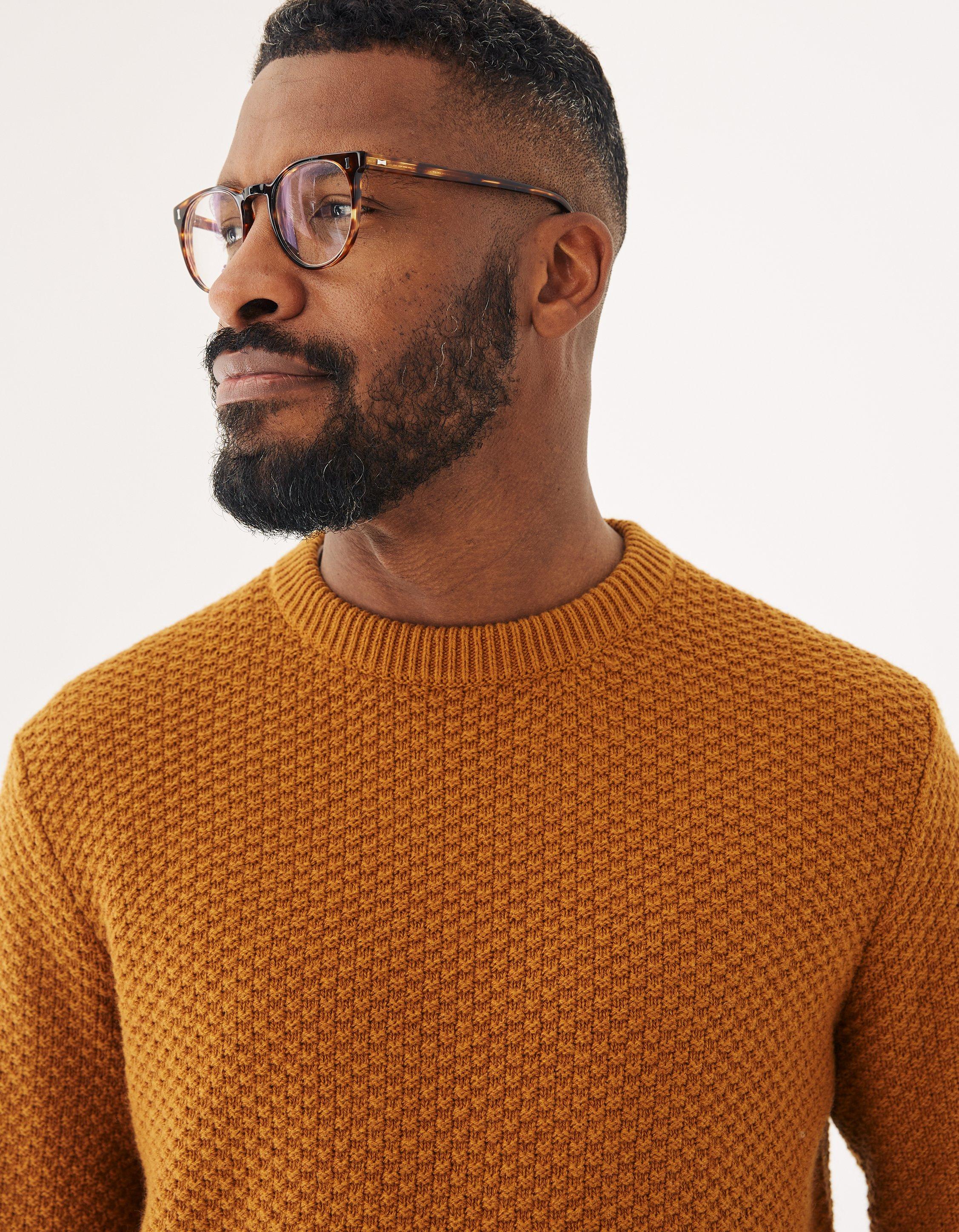 Mustard crew shop neck sweater