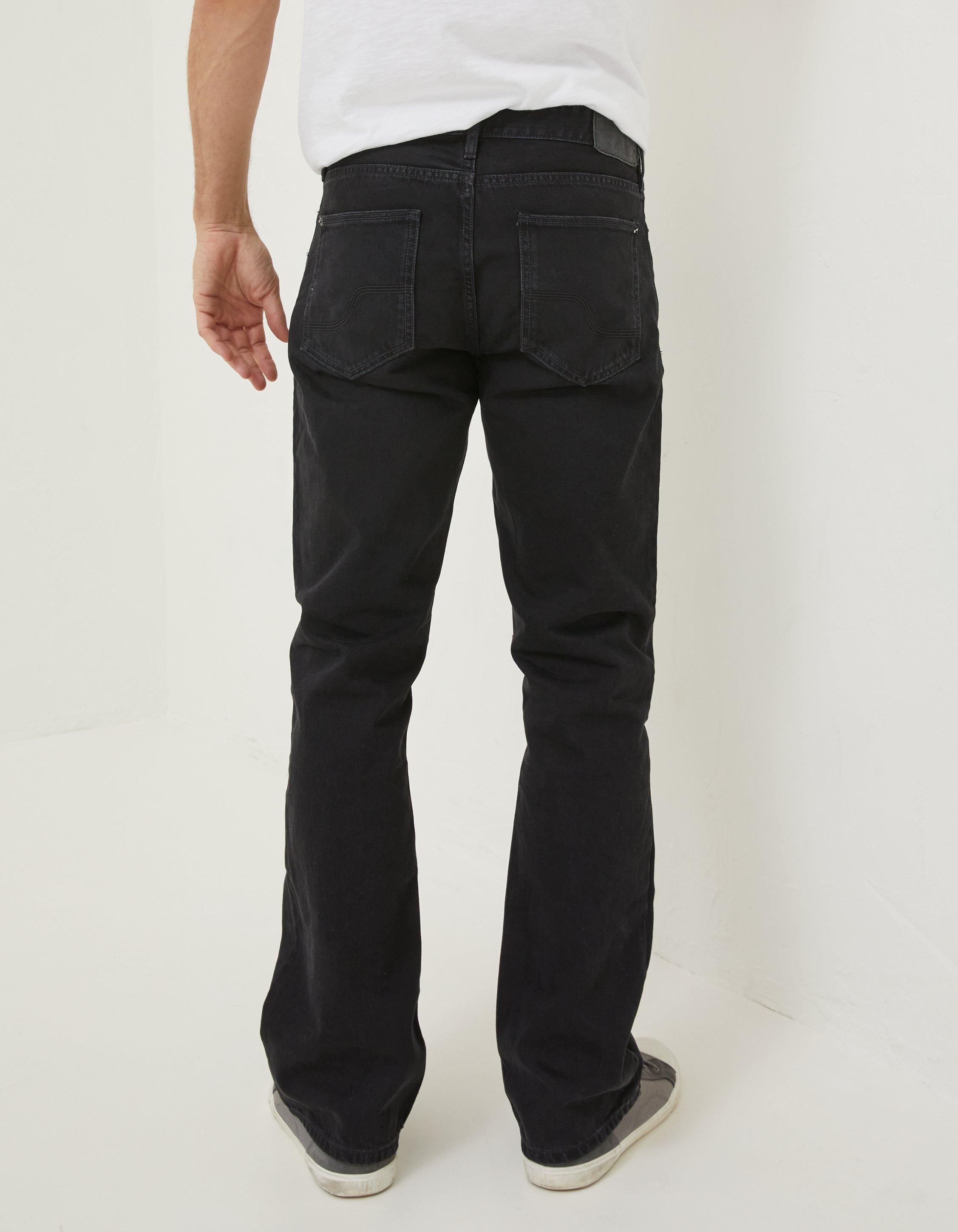 Mens dark bootcut on sale jeans