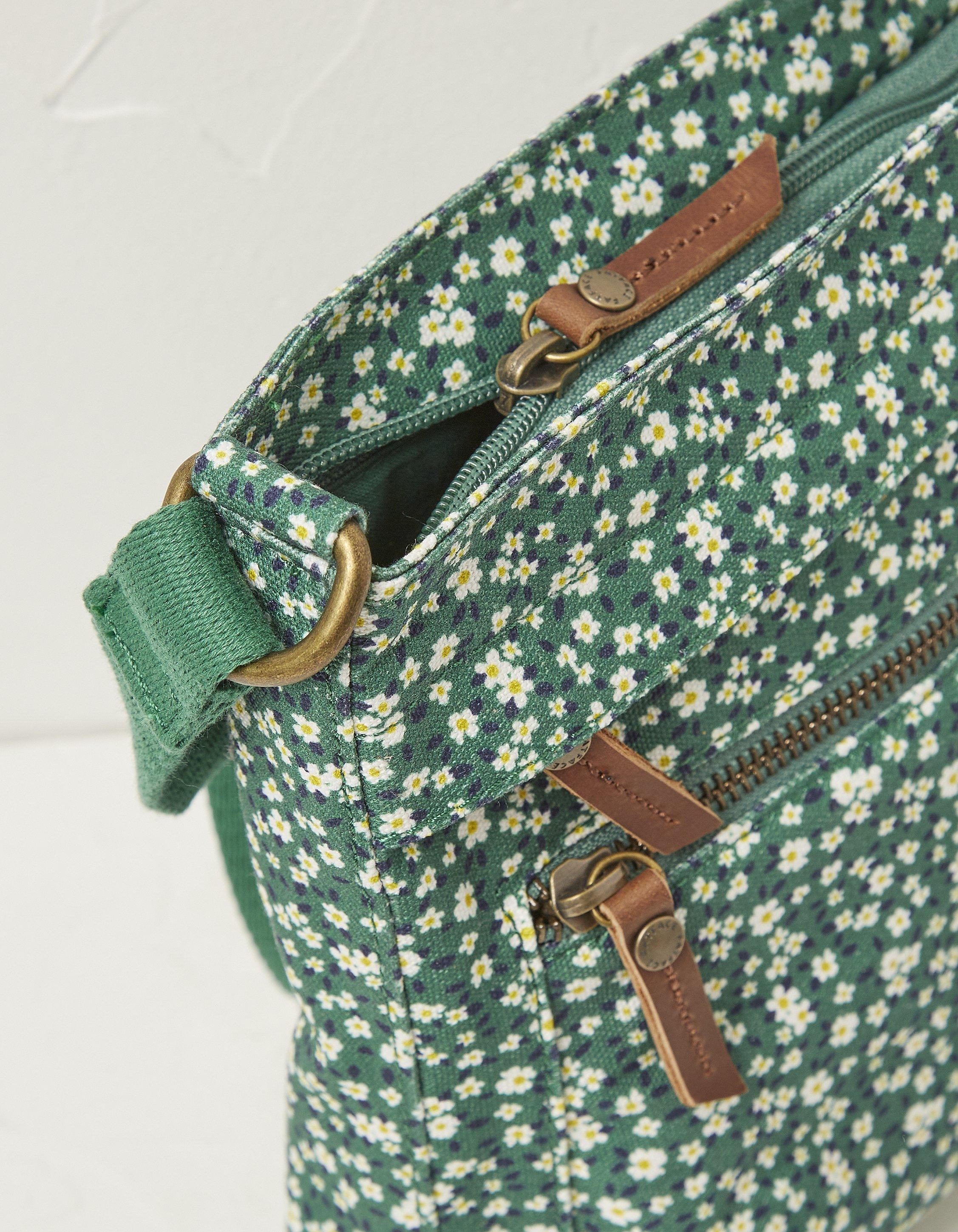 Green Ditsy Mini Crossbody Bag Bags Wallets FatFace