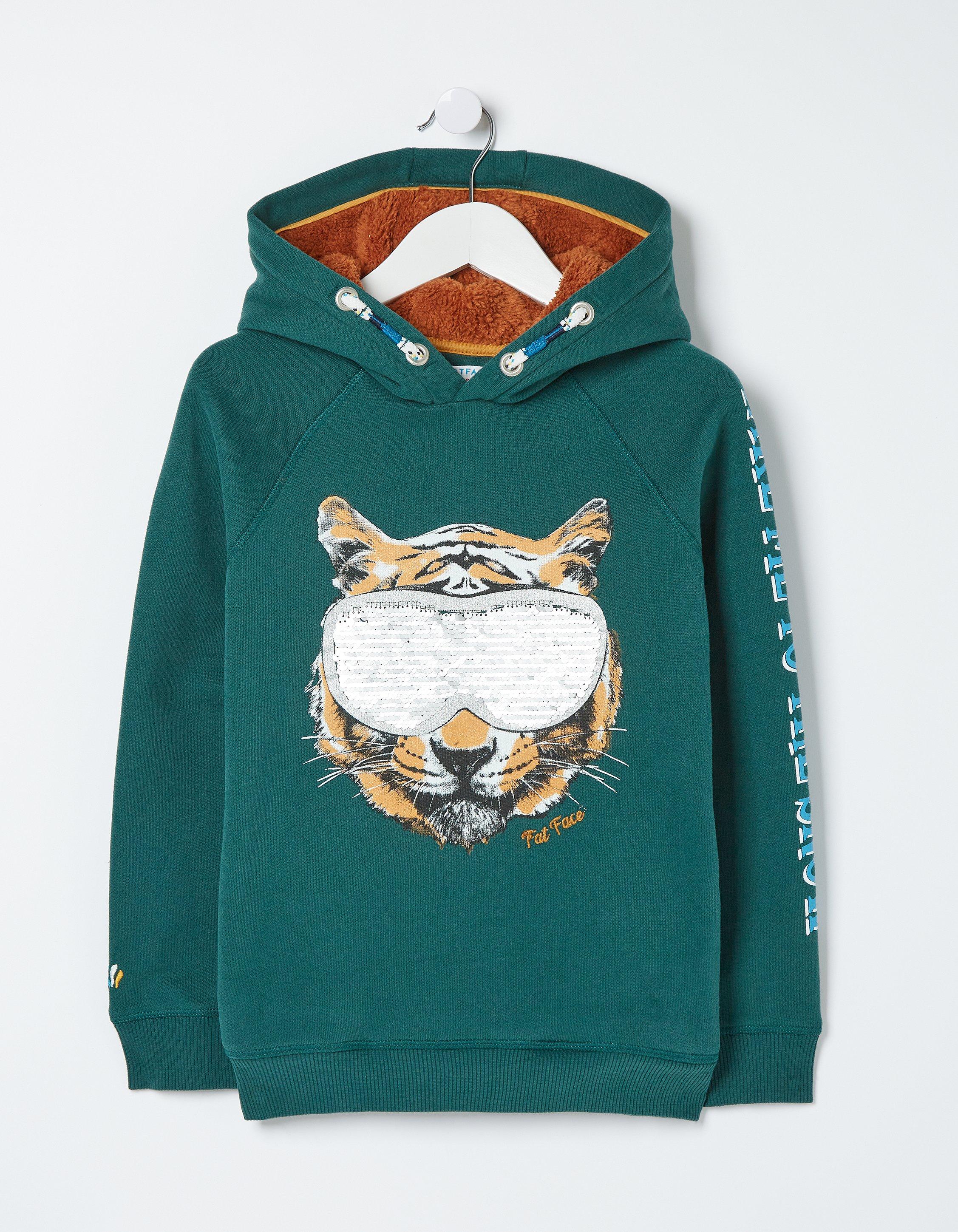 Tucker Tiger Pullover Hoody, Sweatshirts & Hoodies | FatFace.com