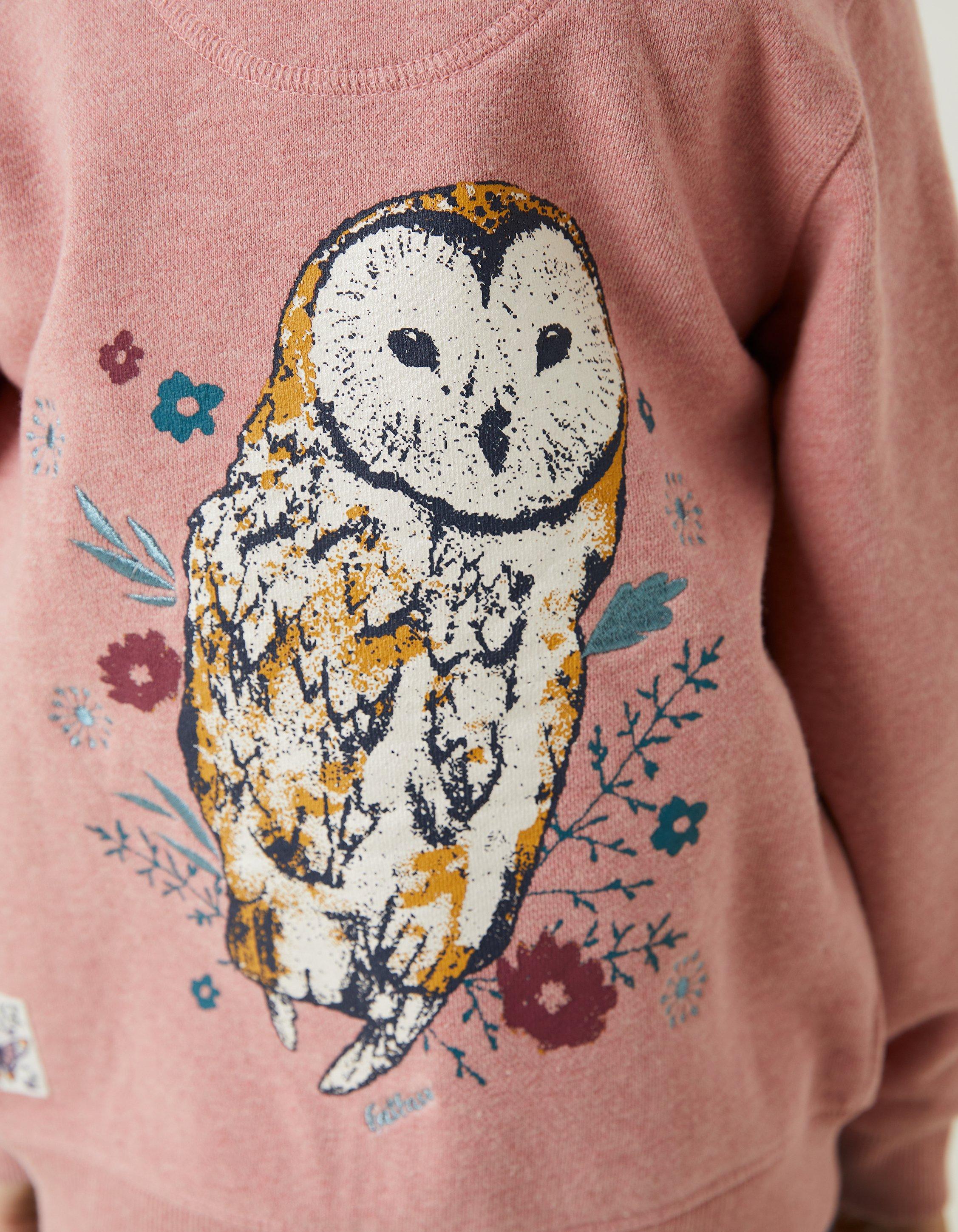 Owl Zip Through Hoodie