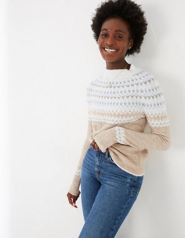 Helt tør Waterfront Torrent Olivia Fair Isle Sweater, Sweaters & Cardigans | FatFace.com