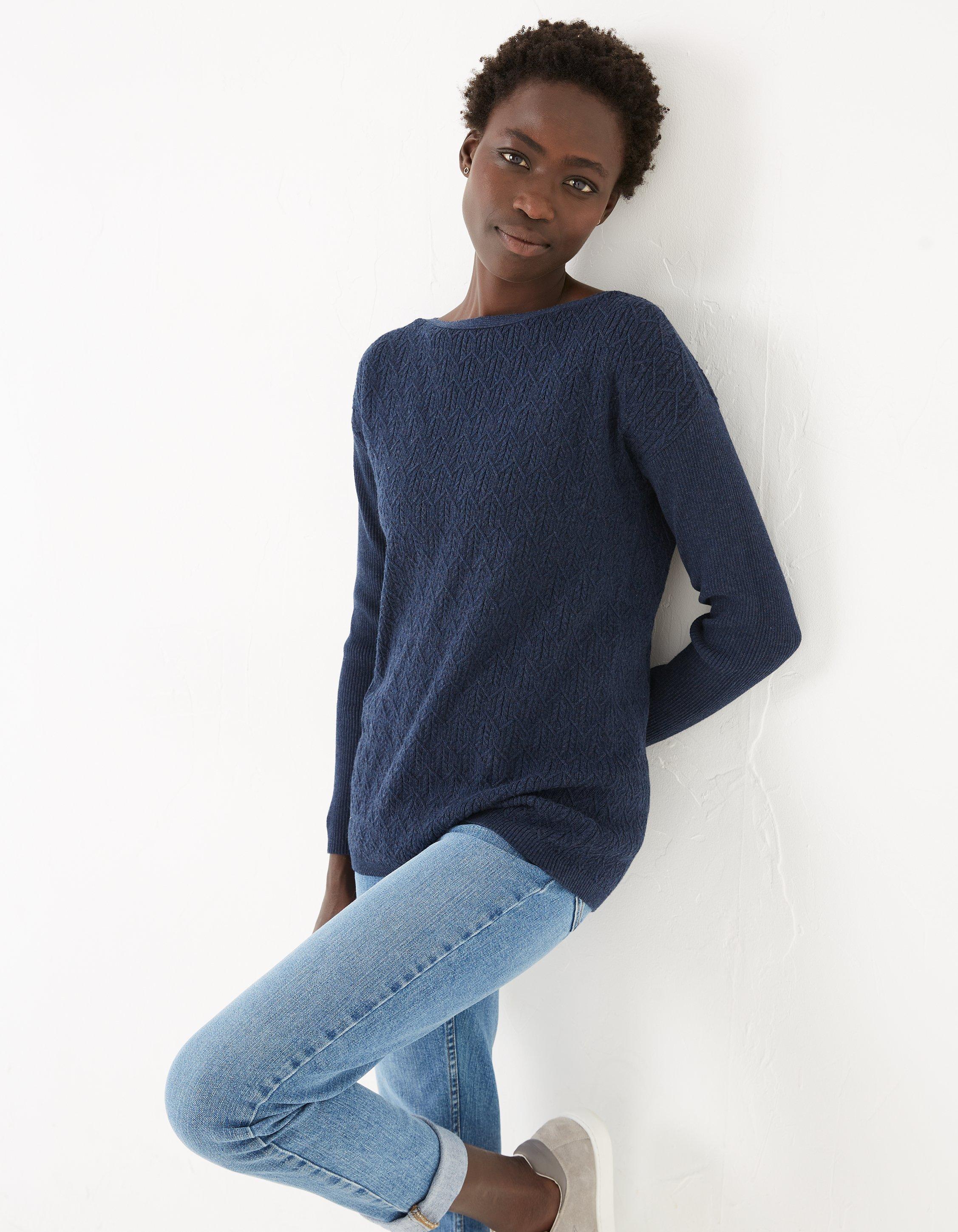 Wide neck outlet sweater women's