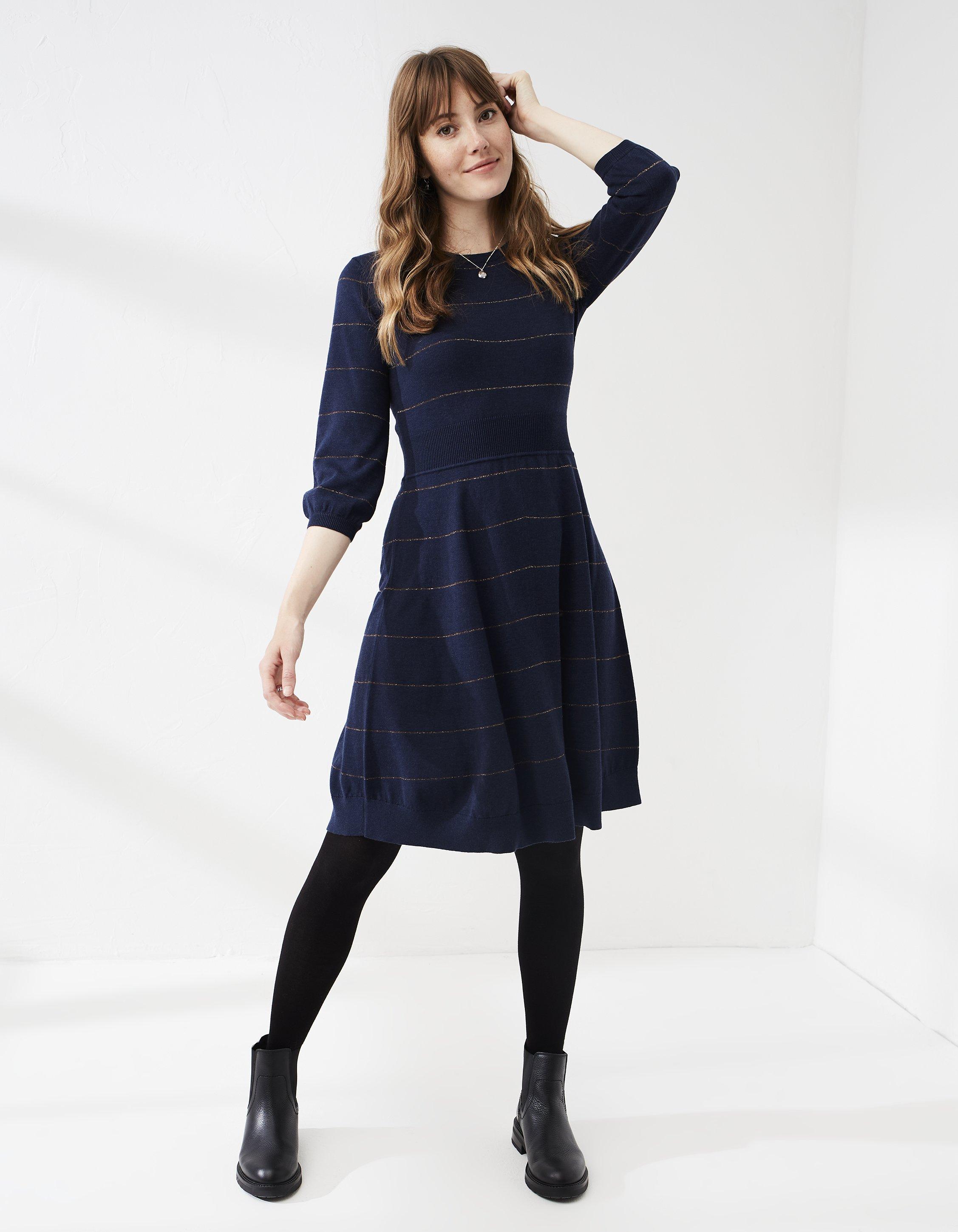 Fat face striped on sale dress