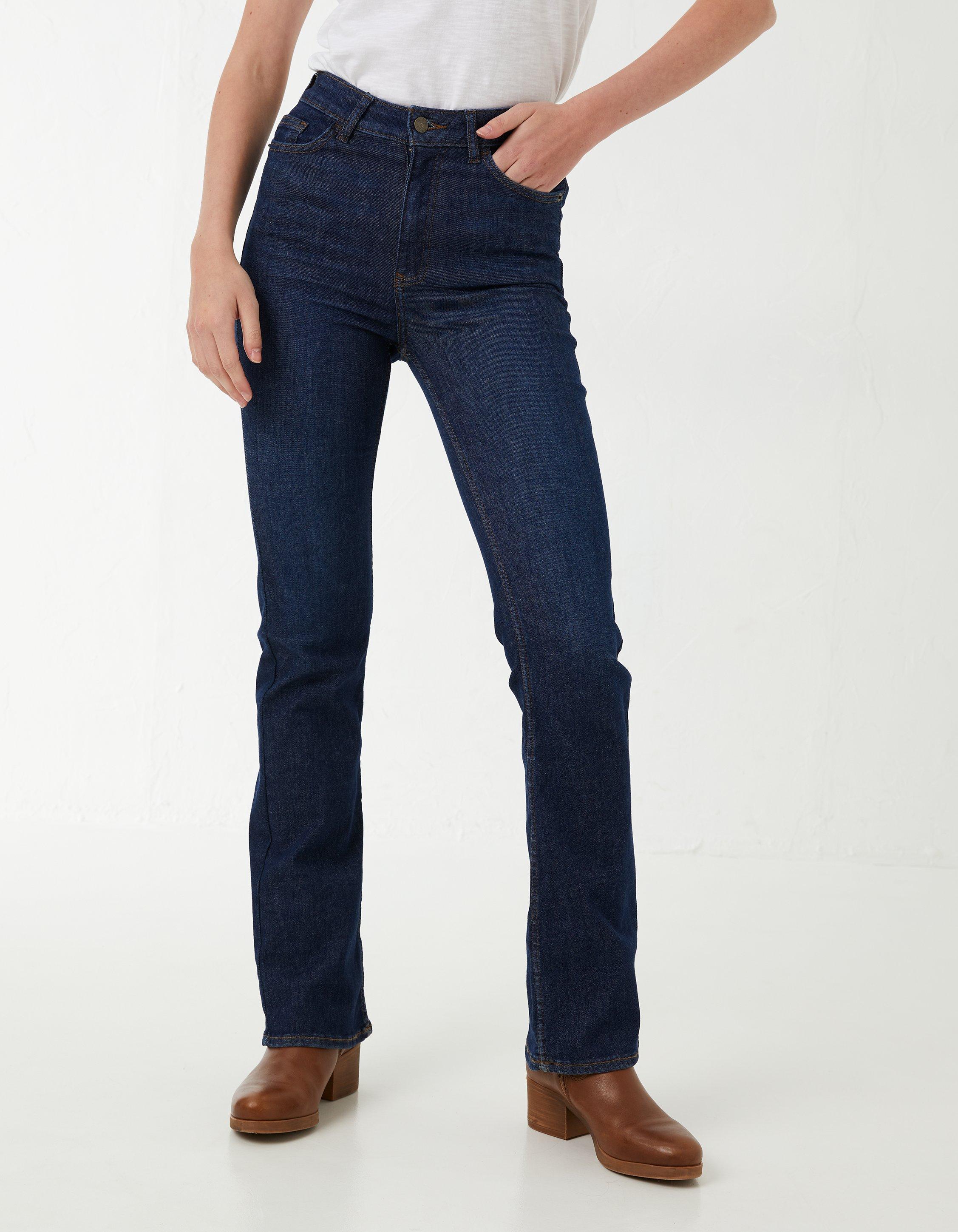 Curvy Sculpting Pocket Mid Rise Boot Cut Jeans in Mid Stone Wash