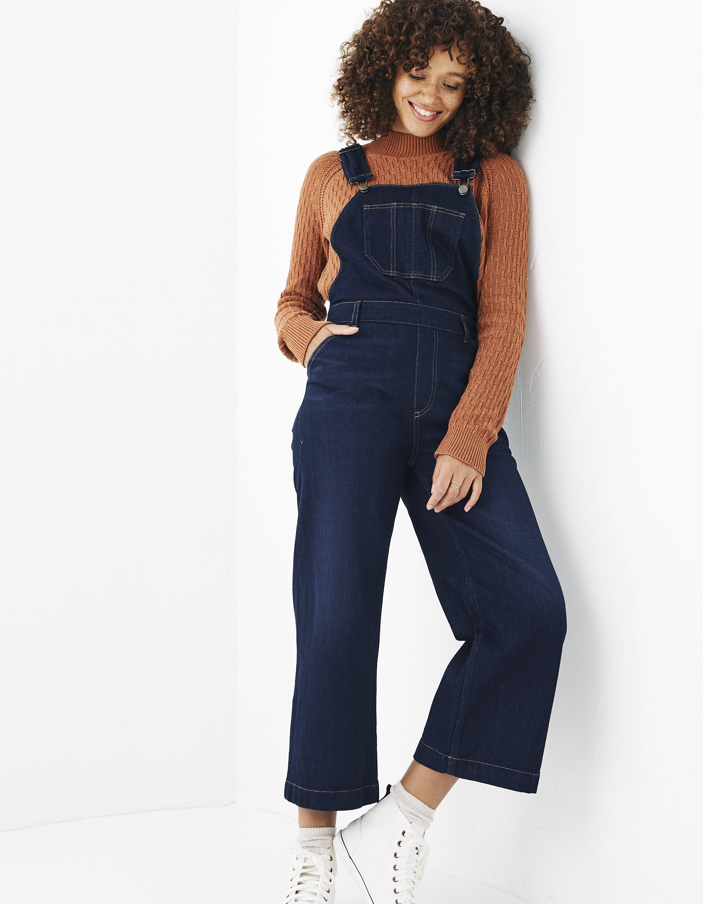 Disposto Automatico Fine denim dungarees wide leg Canada Ripples