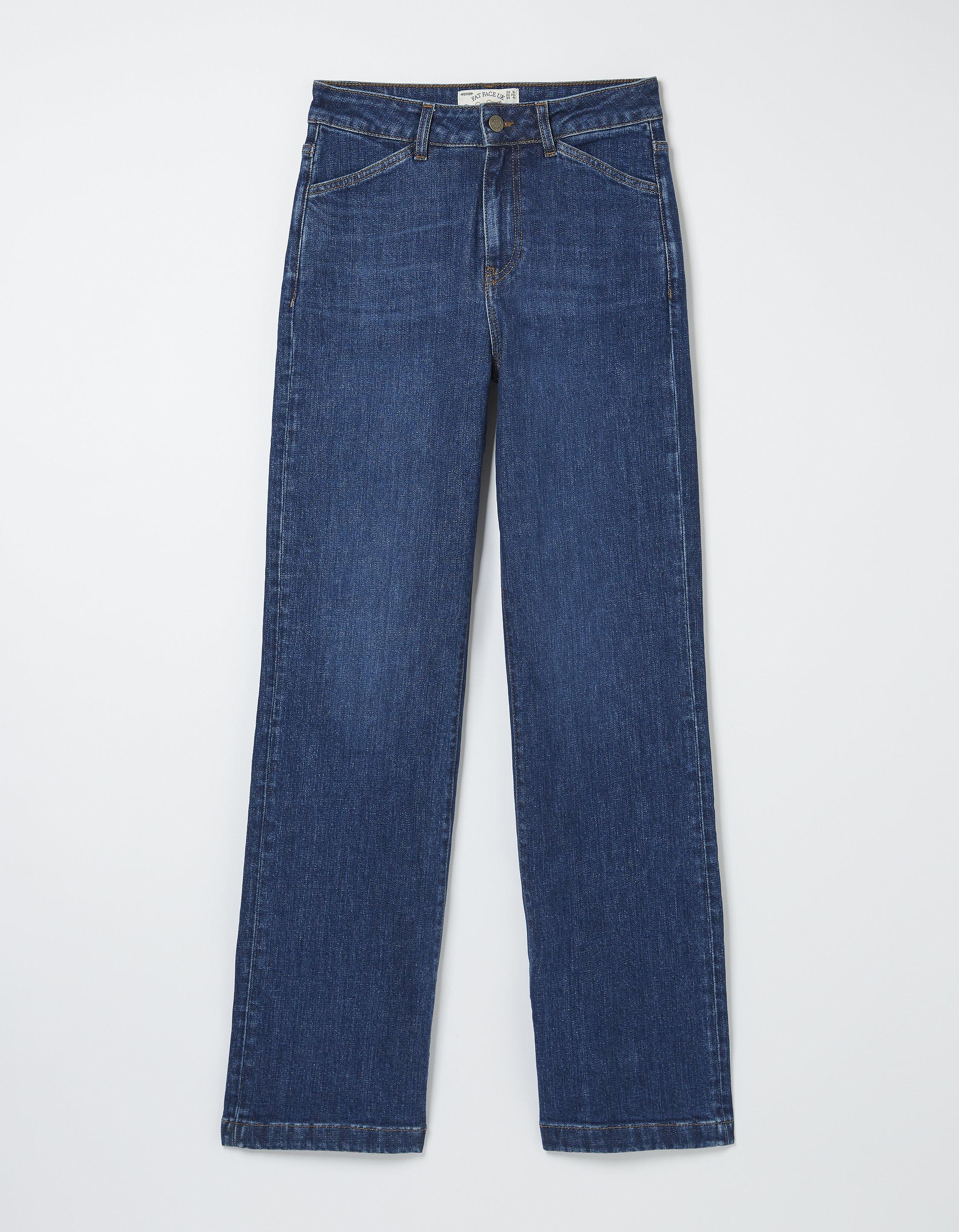 Letting It Go Non Stretch Wide Leg Jeans - Dark Wash