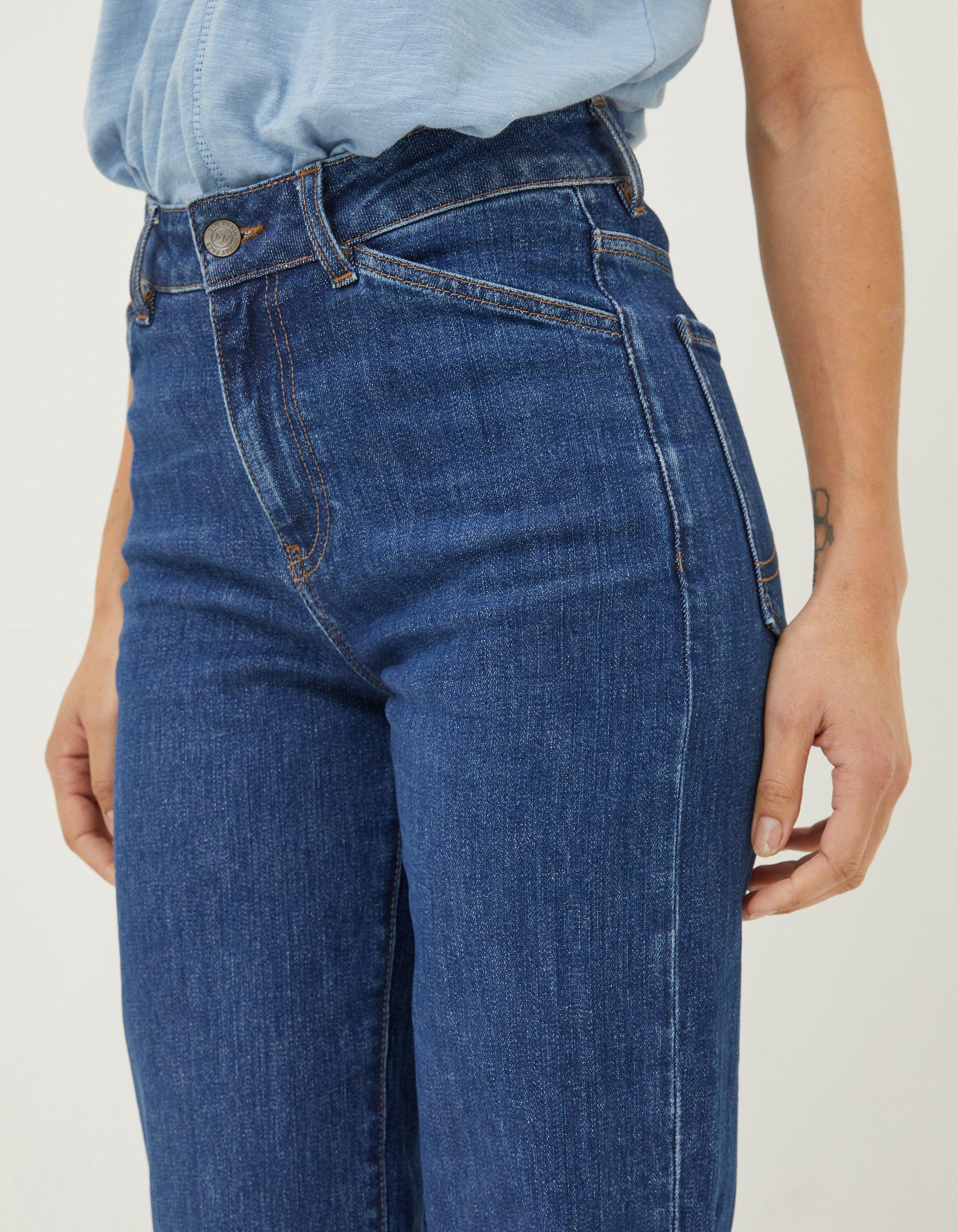 Letting It Go Non Stretch Wide Leg Jeans - Dark Wash