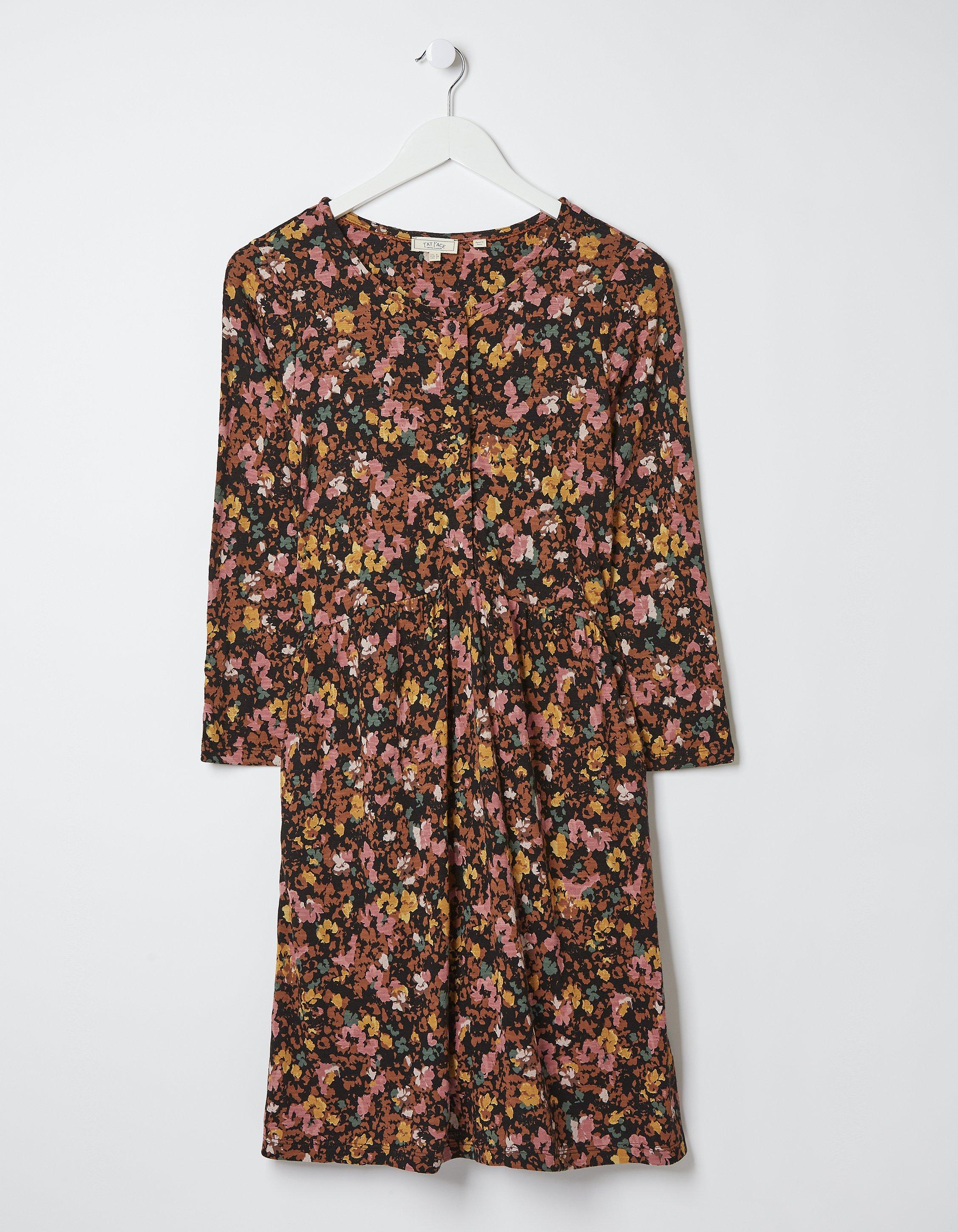 Multi Nina Petal Scatter Jersey Dress FatFace