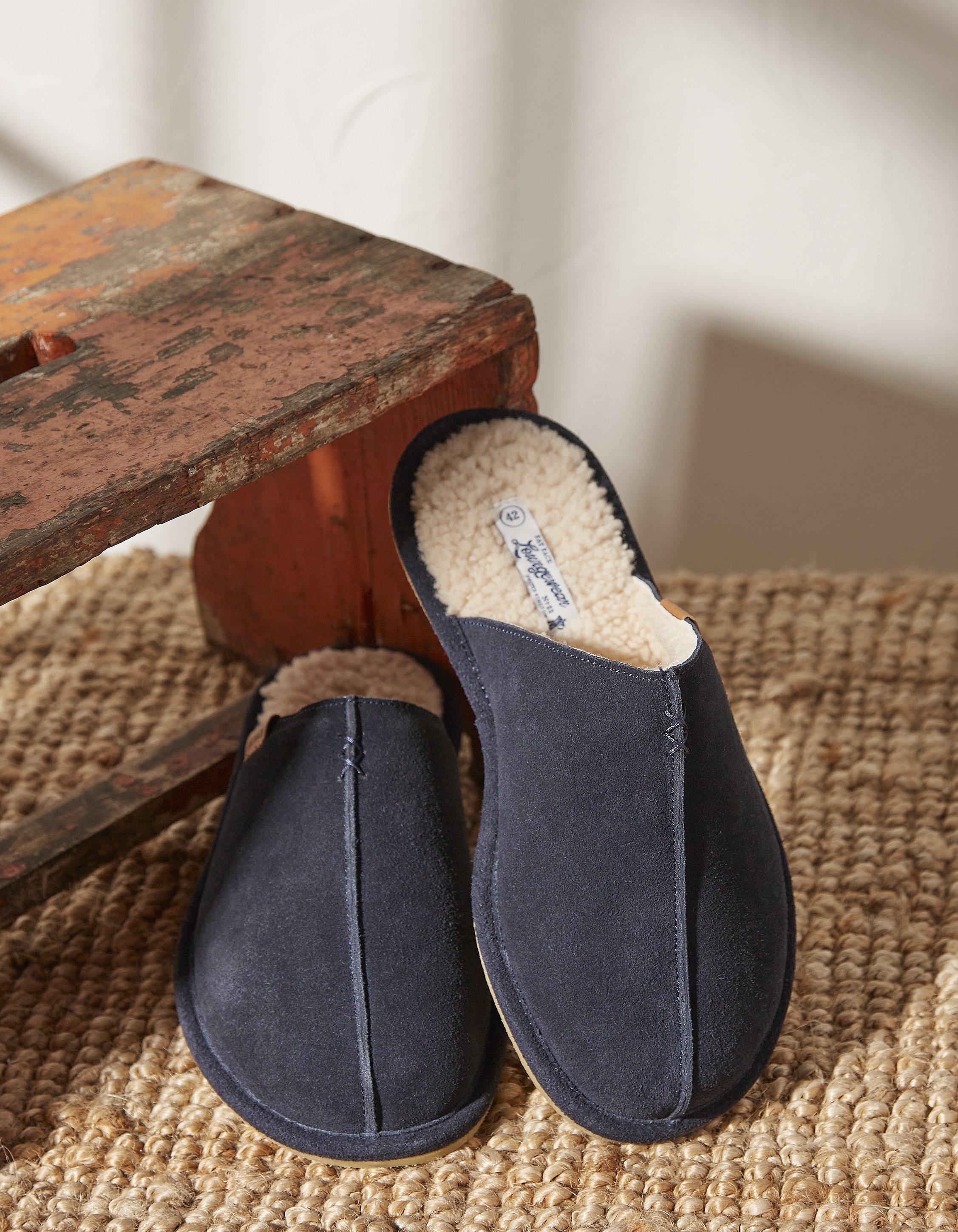 Suede mule 2024 slippers mens