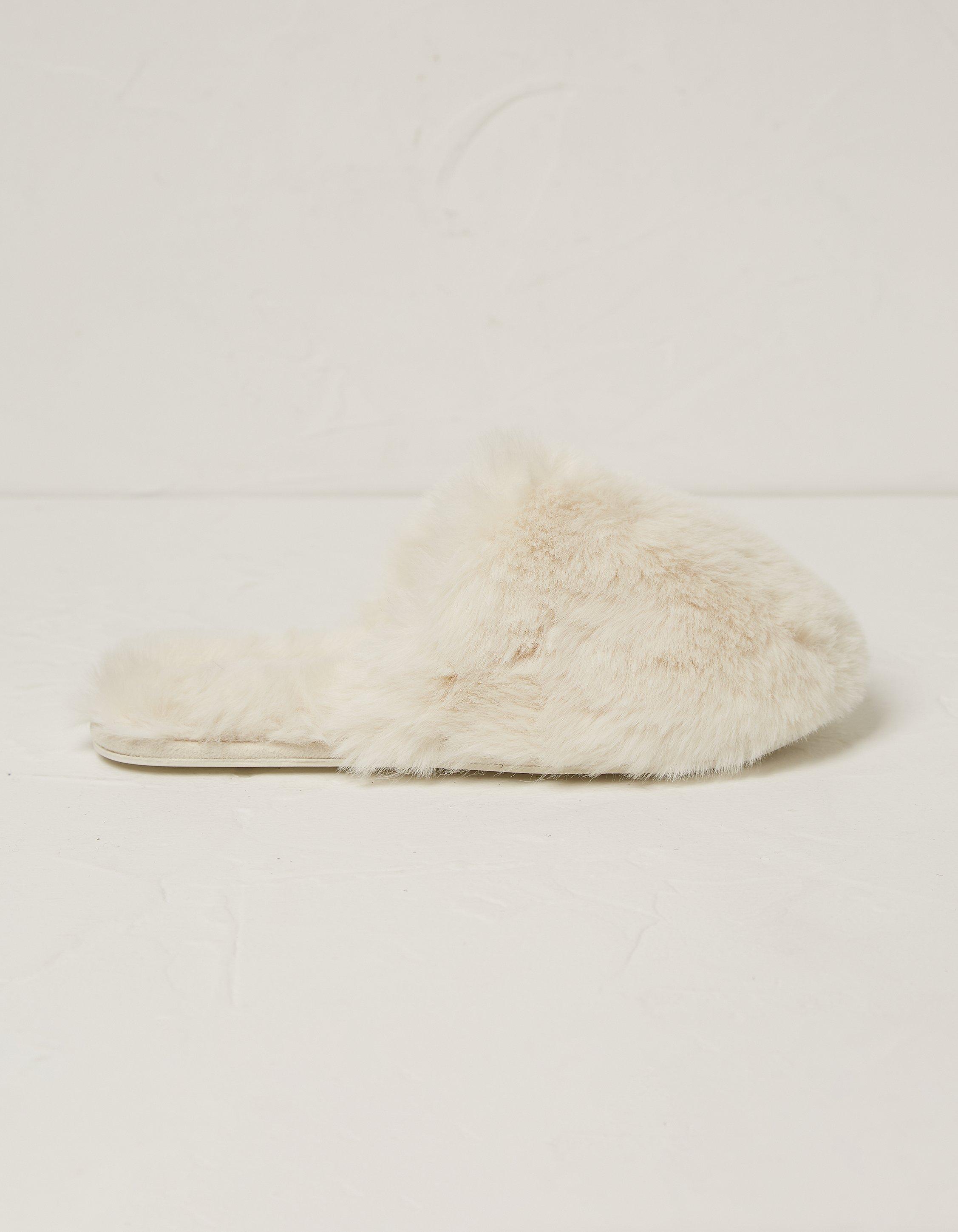 Cream sales mule slippers