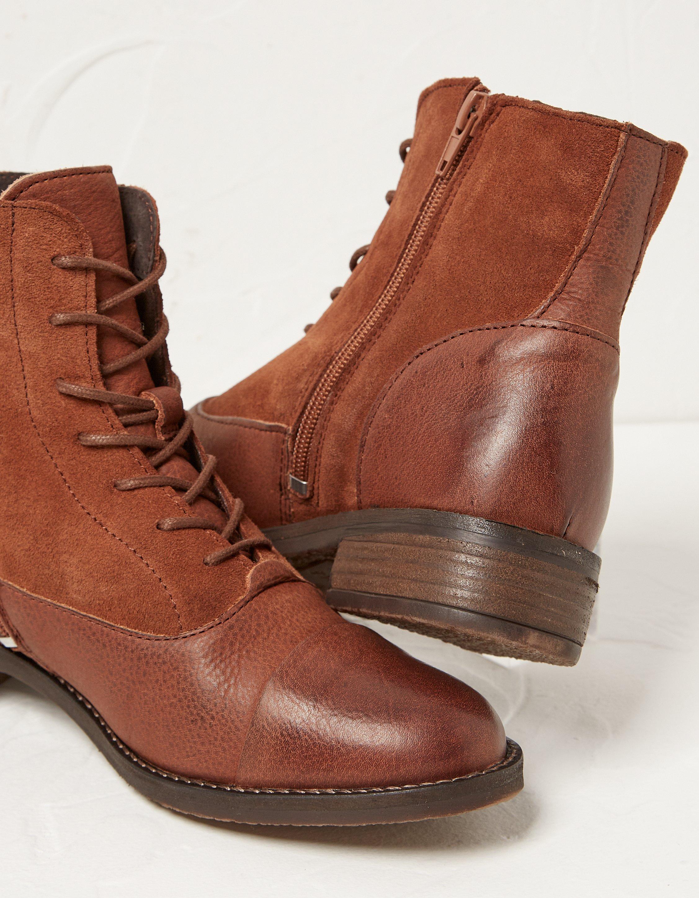 fat face lace up boots