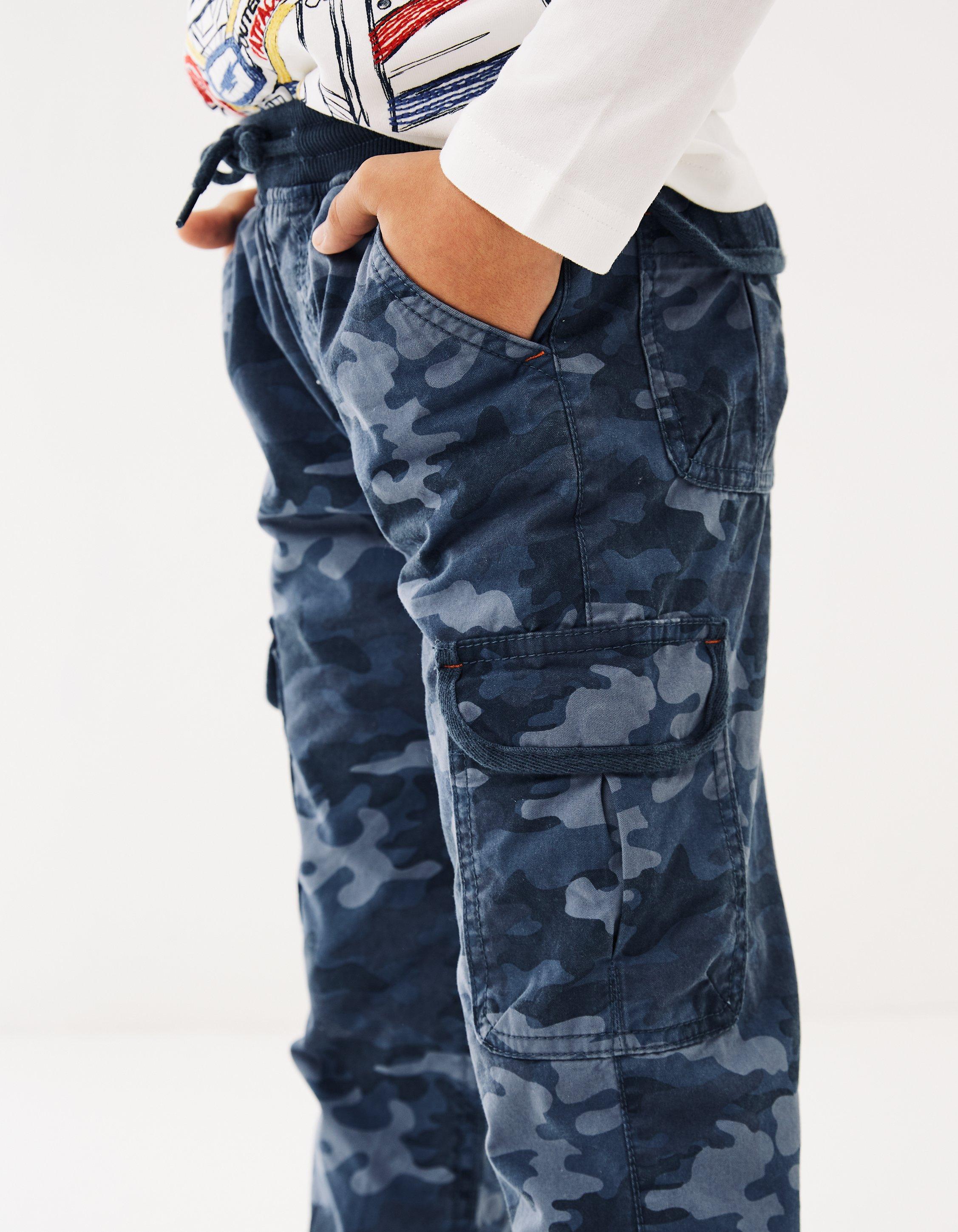 blue camouflage jeans