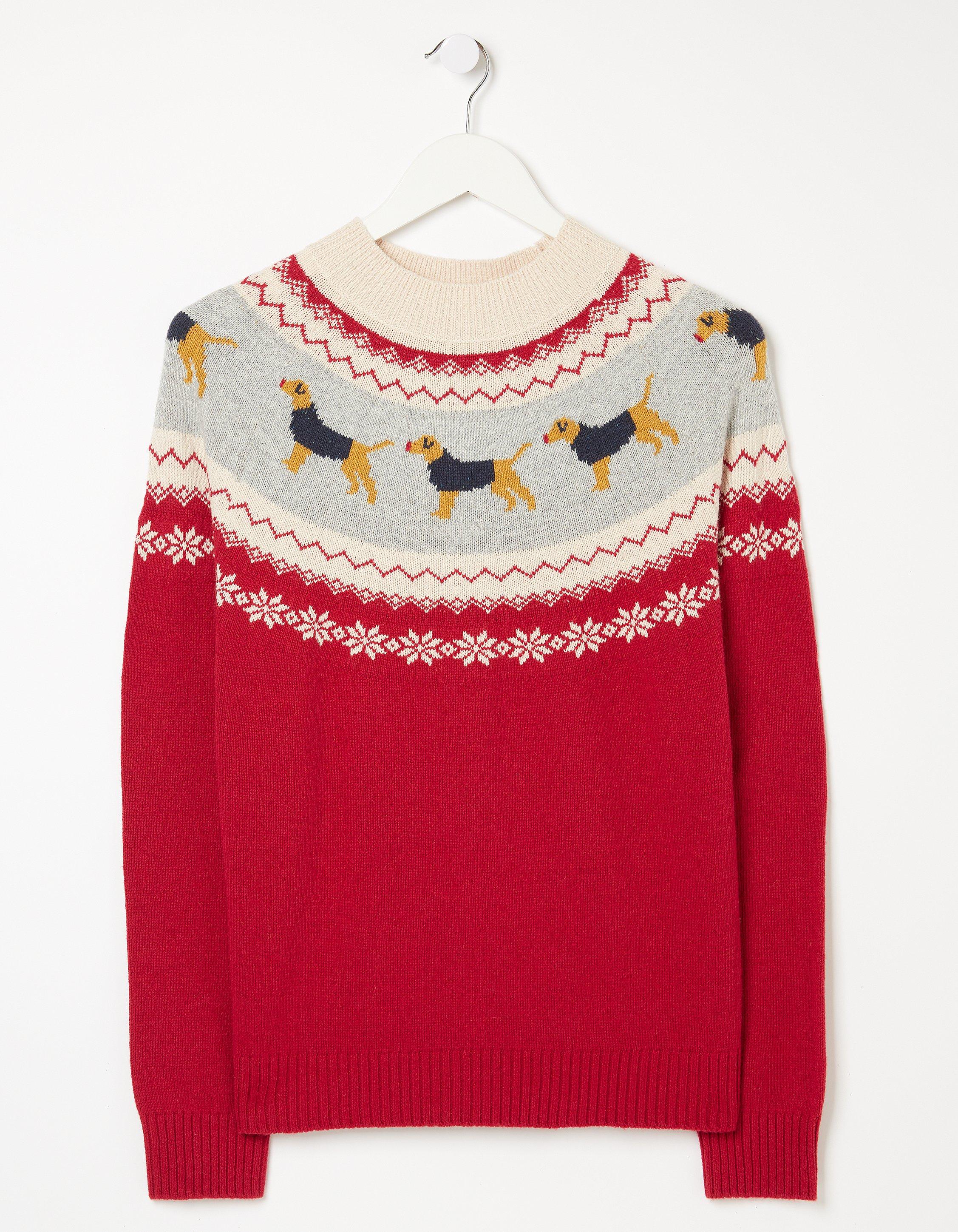 Womens dog christmas on sale jumper