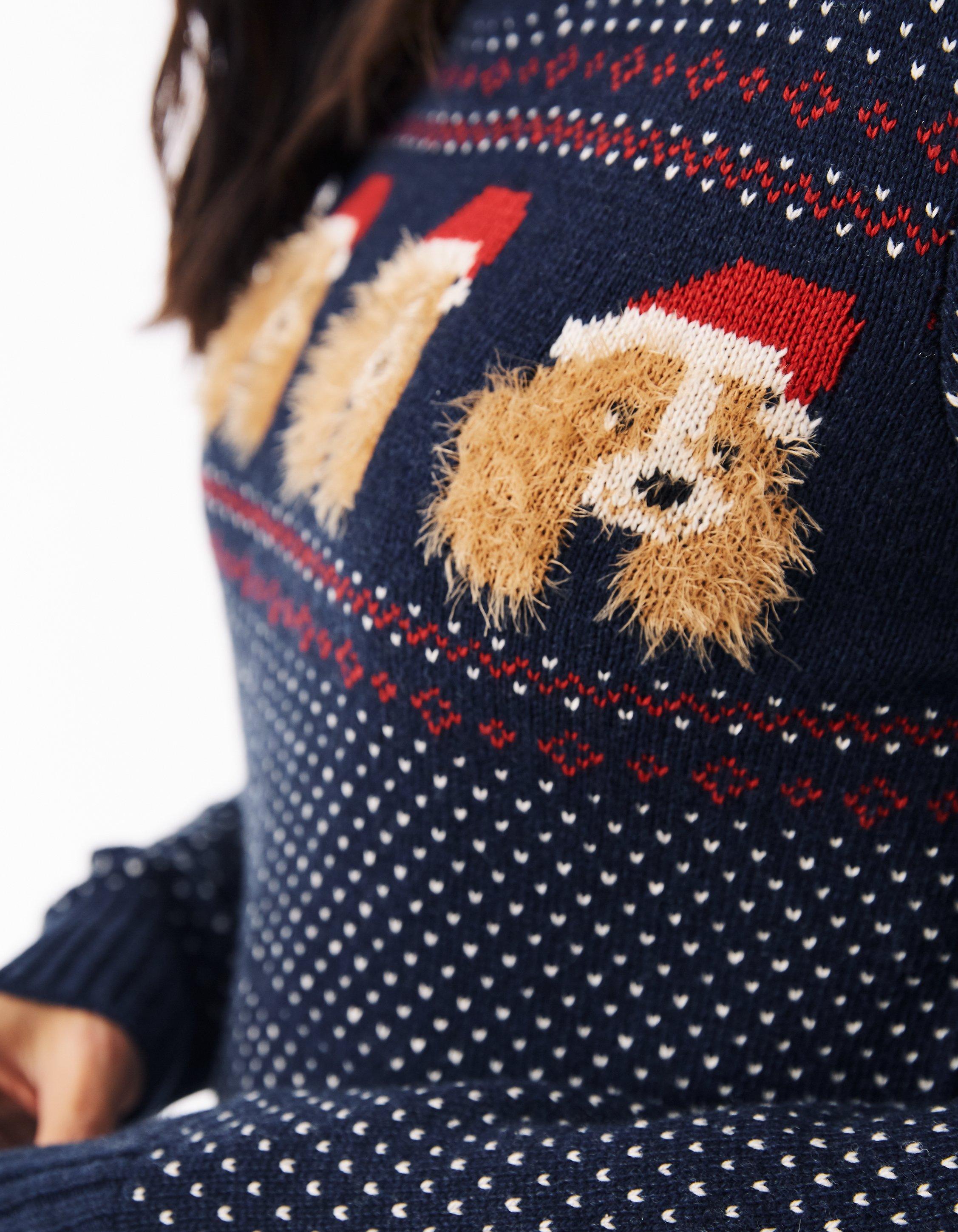 Ladies dog 2024 christmas jumper