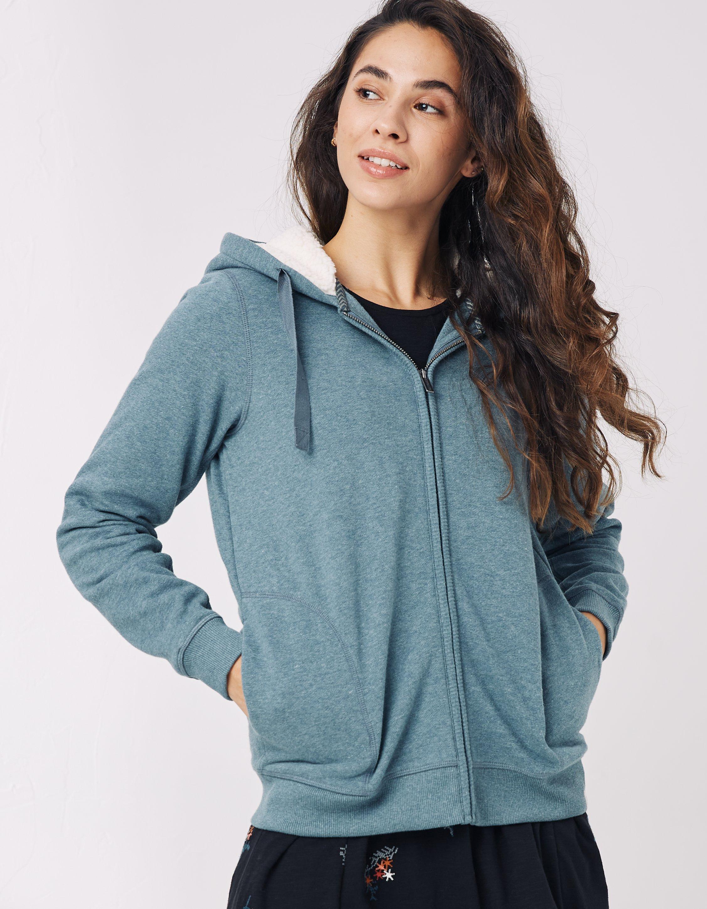 Borg hot sale hoodie women's