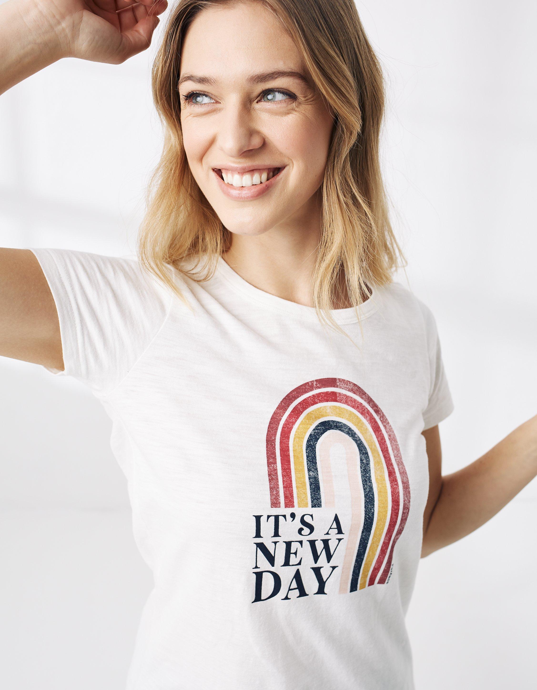 New Day Graphic T-Shirt, Tops & T-Shirts | FatFace.com